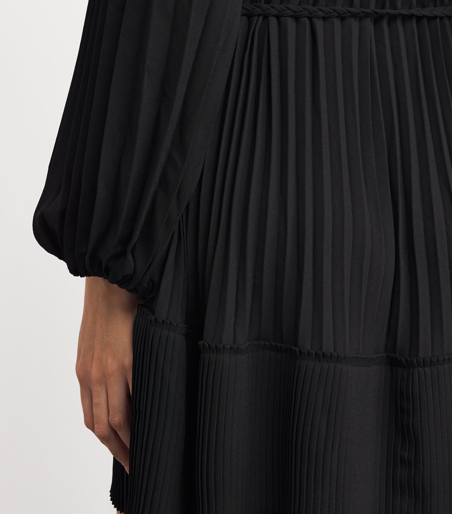 Bead-Detail Mini Dress BLACK Image 6