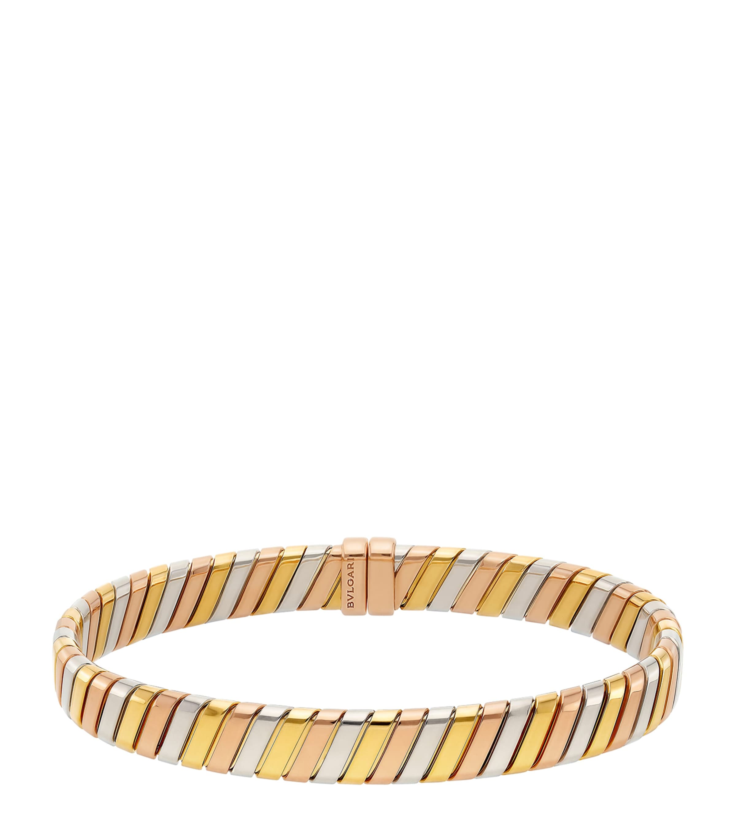 Yellow, Rose and White Gold Tubogas Bangle YELLOW GOLD Image 1