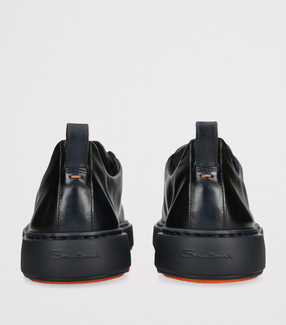 Leather Clean Icon Victory Sneakers NAVY Image 2