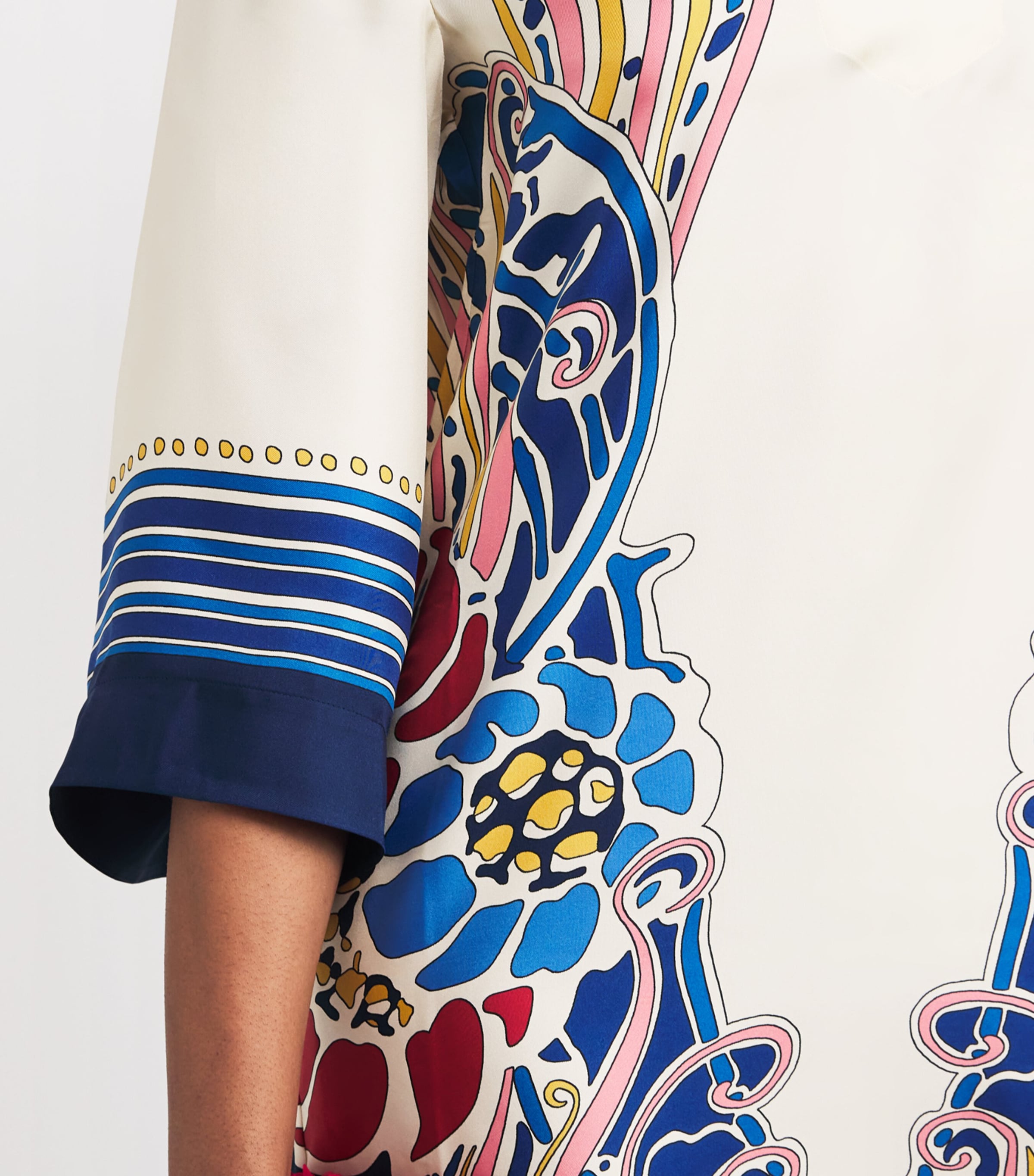 Silk Lemuria Print Kaftan BU03LEMURIA PLACEE Image 5