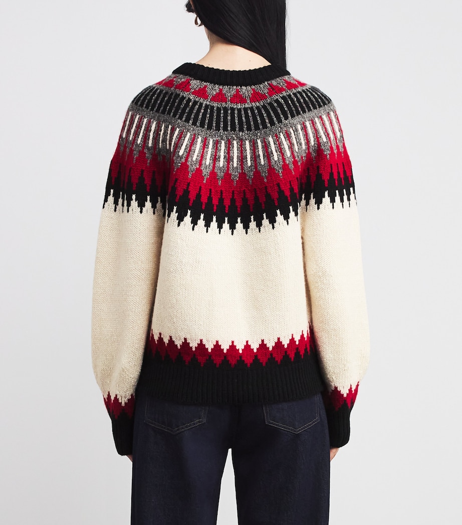 Wool-Cashmere Fair Isle Sweater AUTHENTC CREAM MULTI Image 4