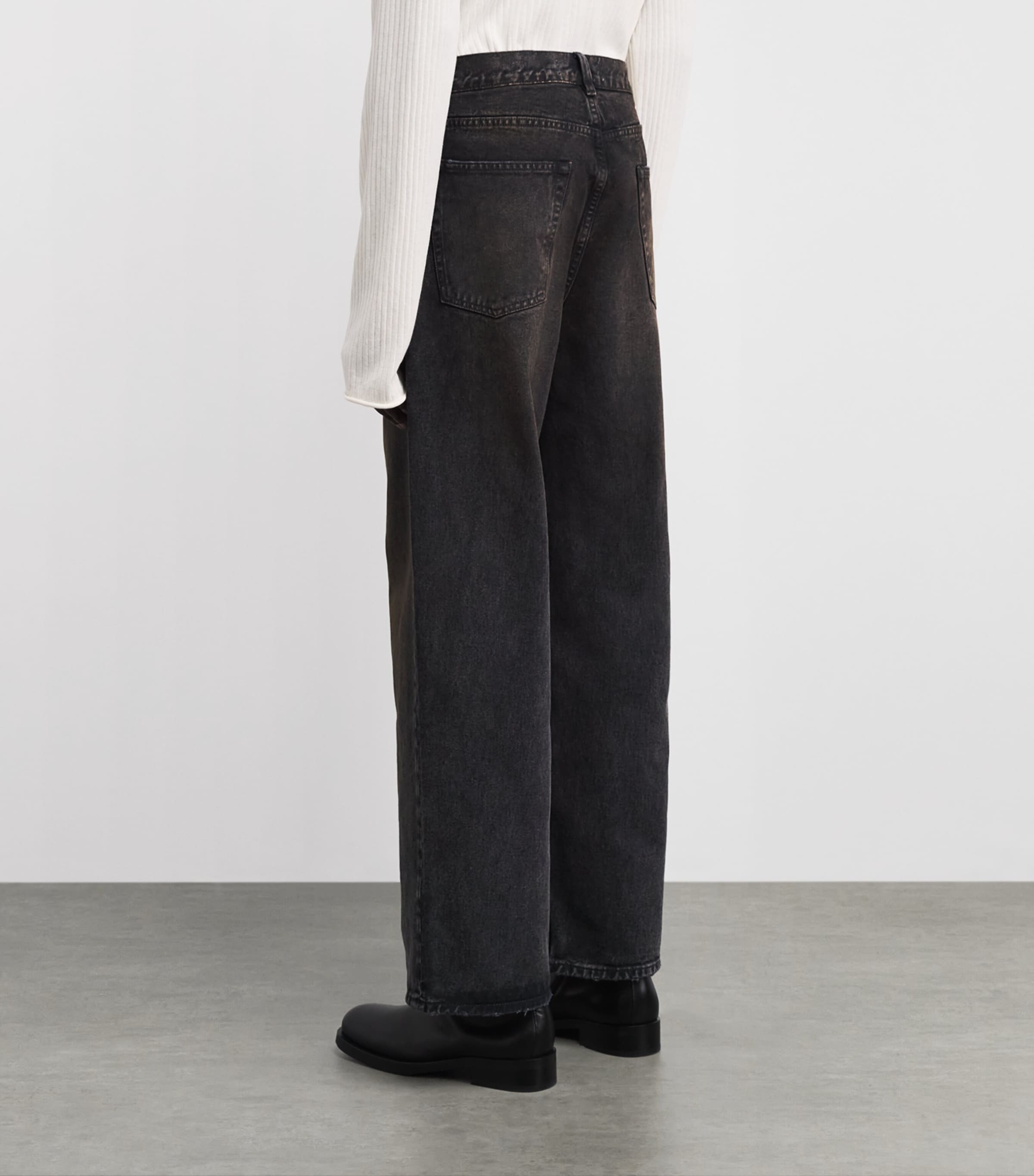 Our Legacy Mens Vast Cut Wide-Leg Jeans Nebula Wash Image 5