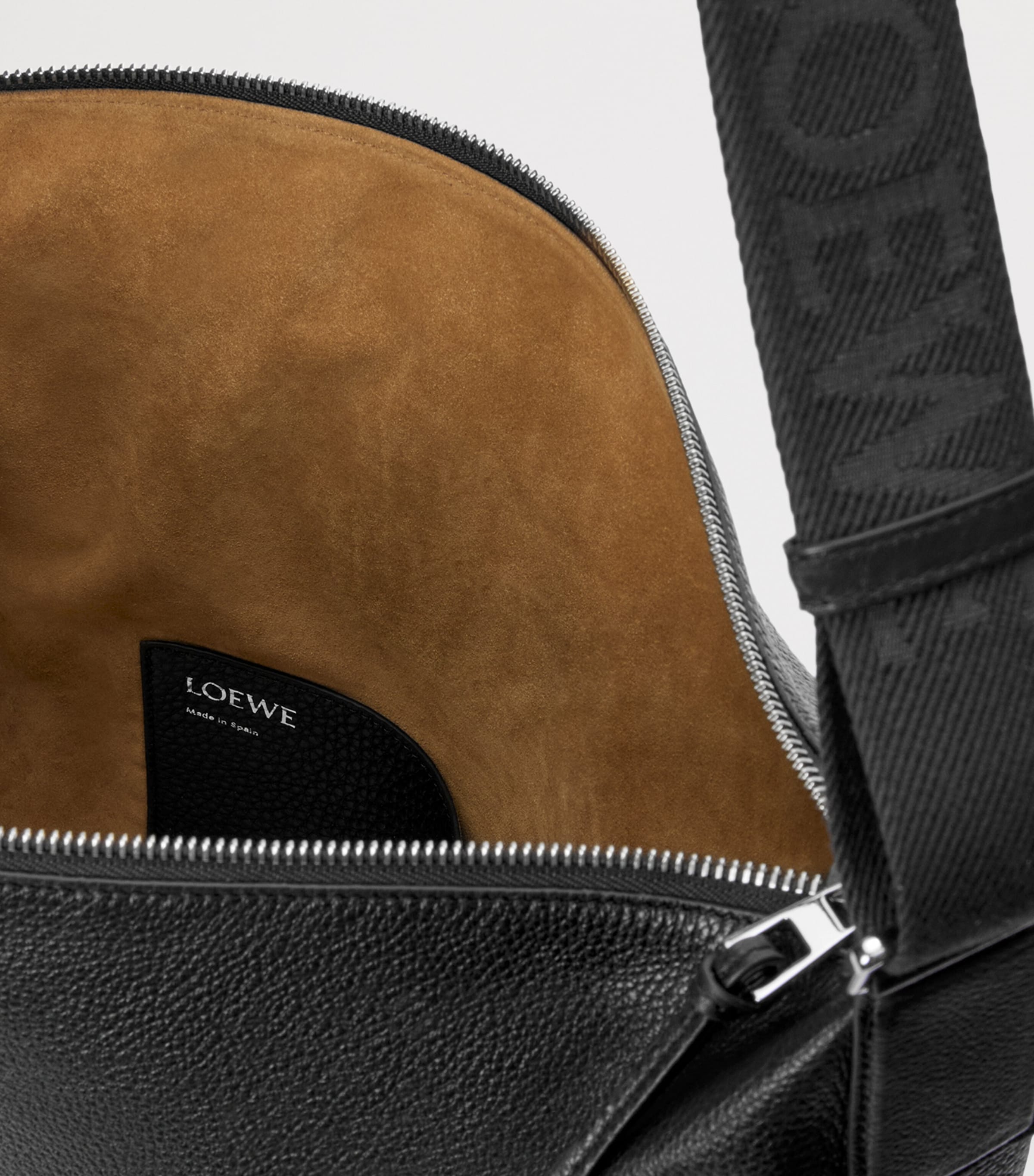 Leather Cubi Cross-Body Bag BLACK Image 5