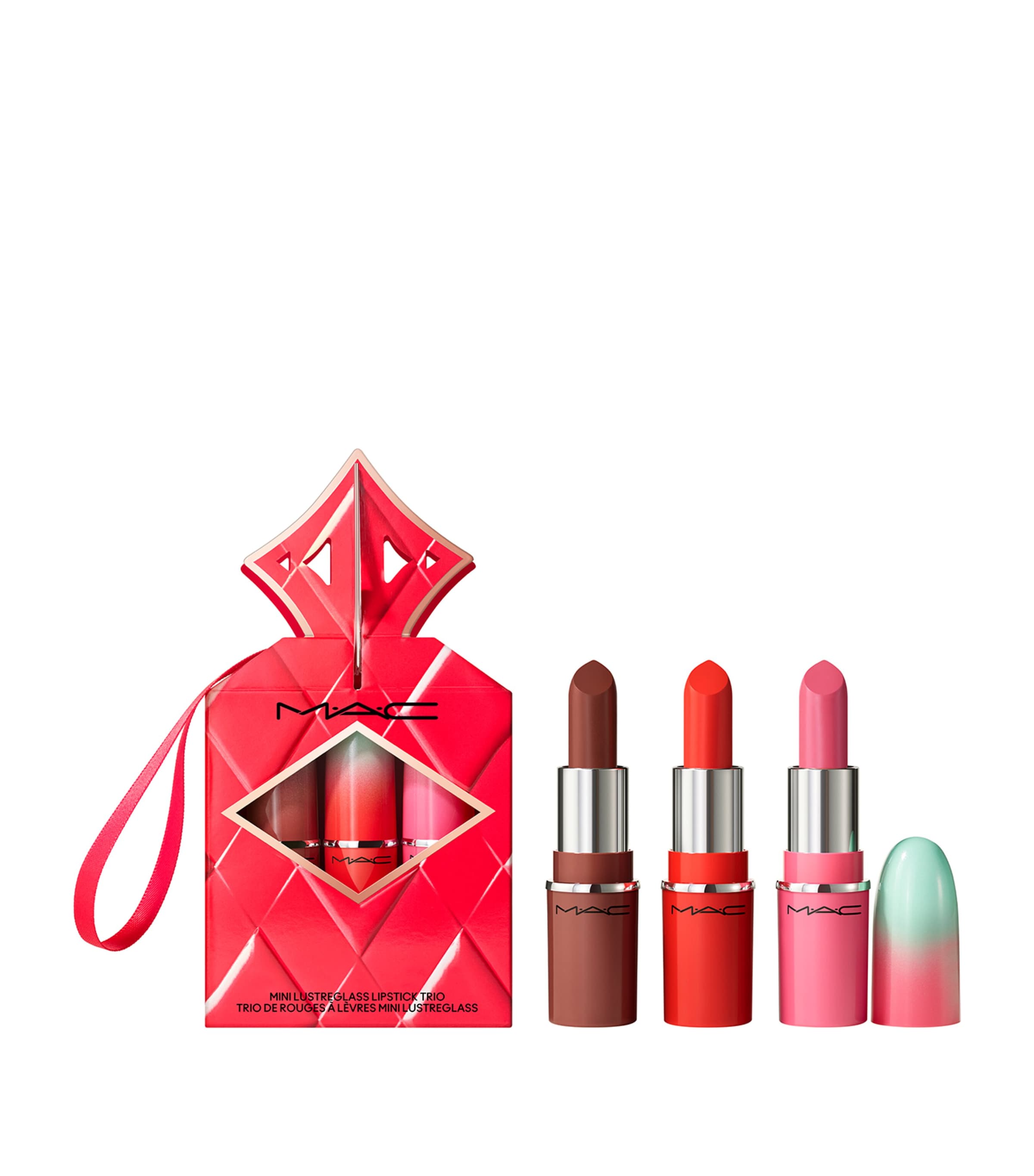 MAC Lustreglass Sheer-Shine Lipstick Trio Gift Set Brights Image 1