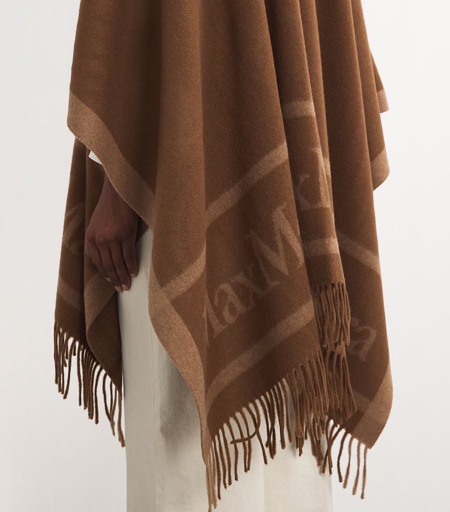 Wool Hilde Wrap Poncho TOBACCO Image 6