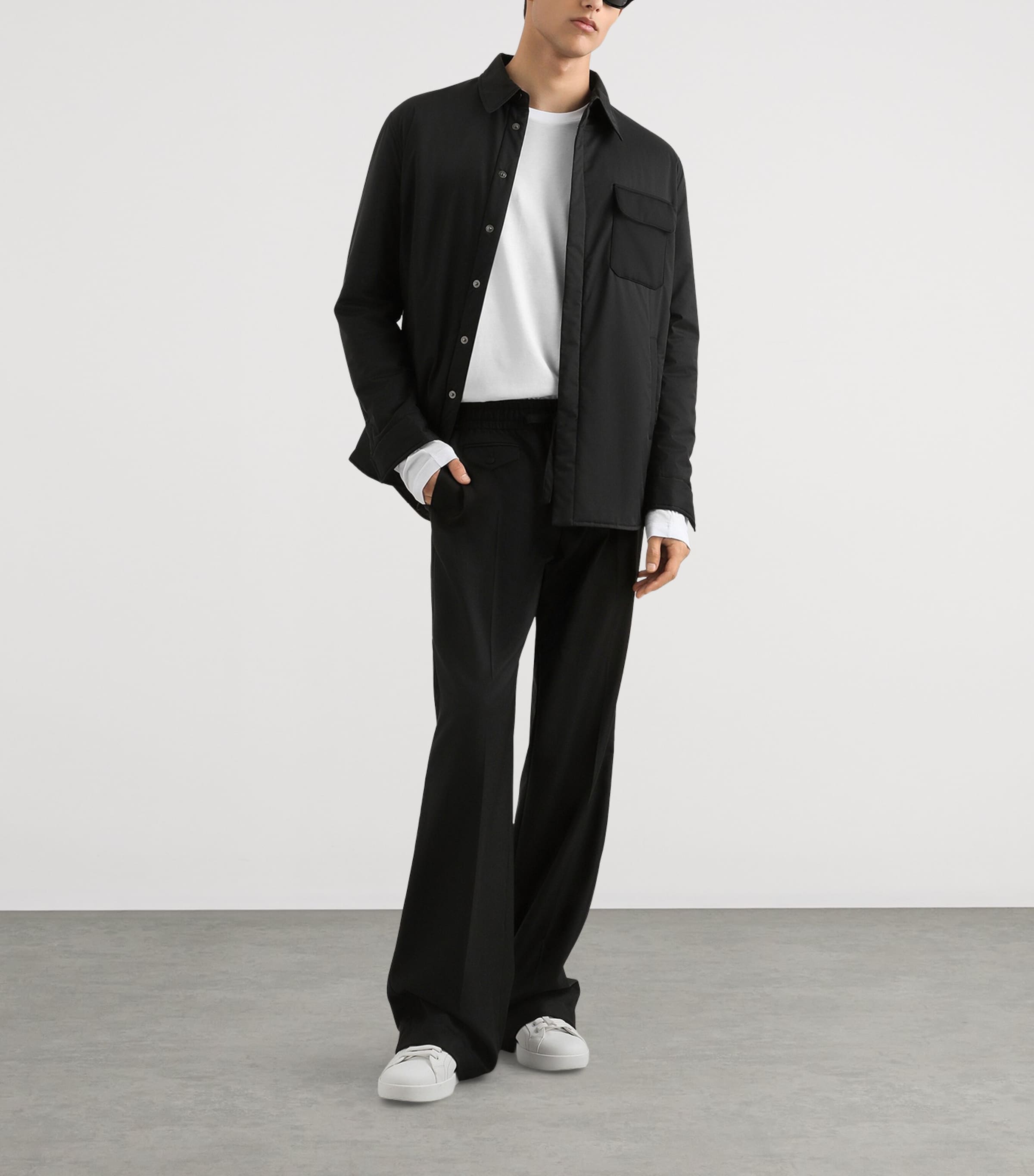 Twill Overshirt N0000-BLACK Image 2