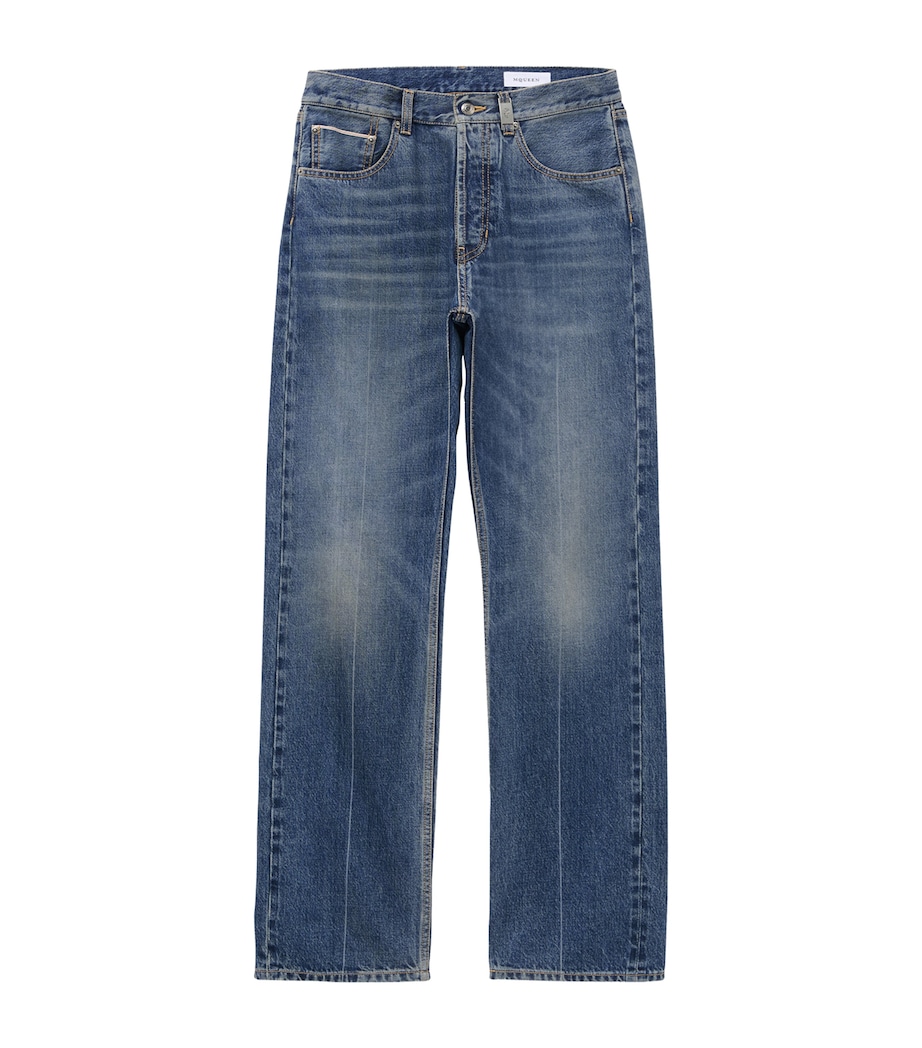 Skull-Plaque Straight Jeans 4211 Image 1