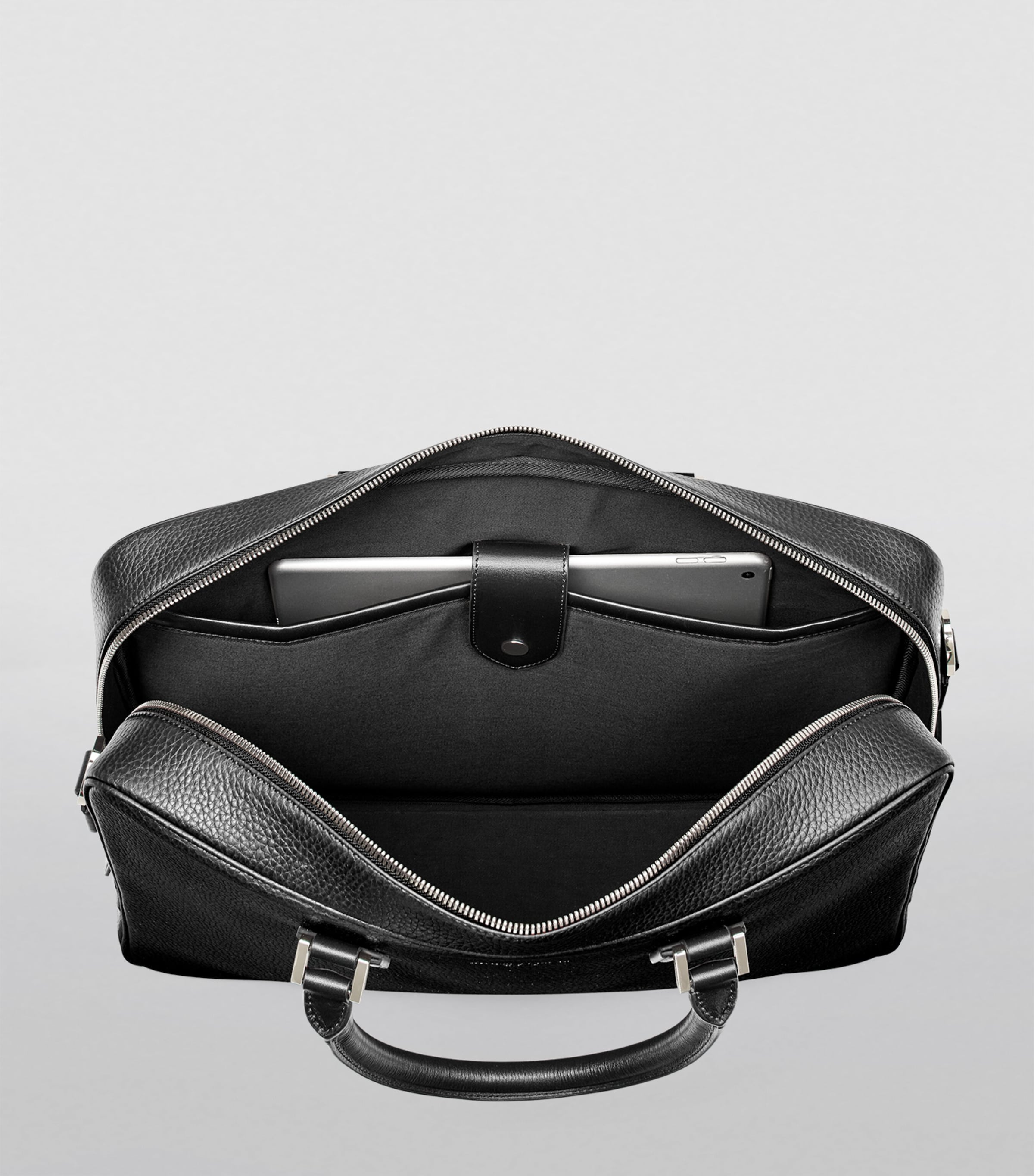 Leather Mount Street Briefcase Bag BLACK Image 4