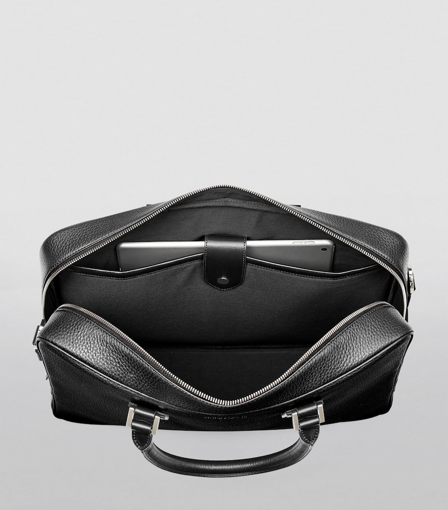 Leather Mount Street Briefcase Bag BLACK Image 4