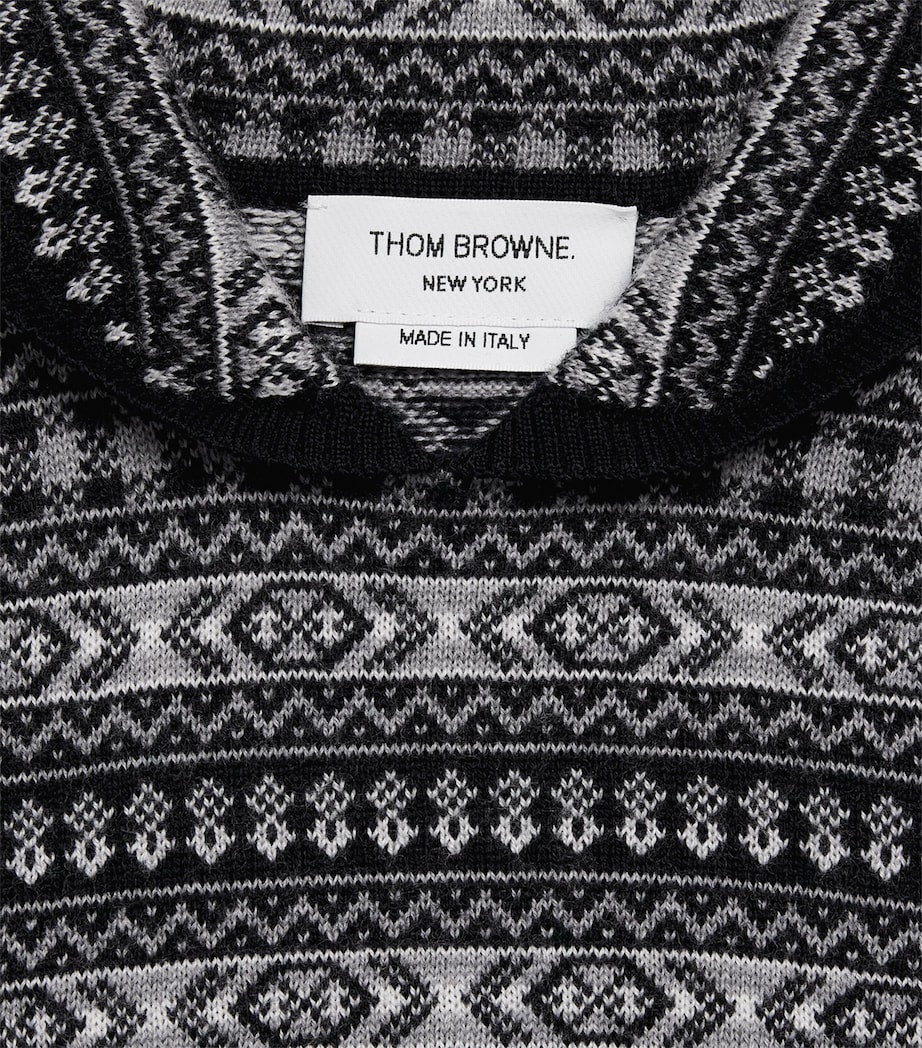 Wool Fair Isle Sweater (2-12 Years) NAVY Image 4