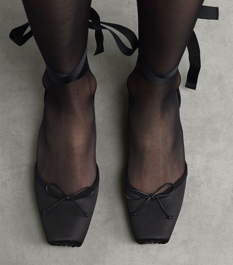 Christian Louboutin Cassia Lace-Up Satin Ballet Flats Image 2