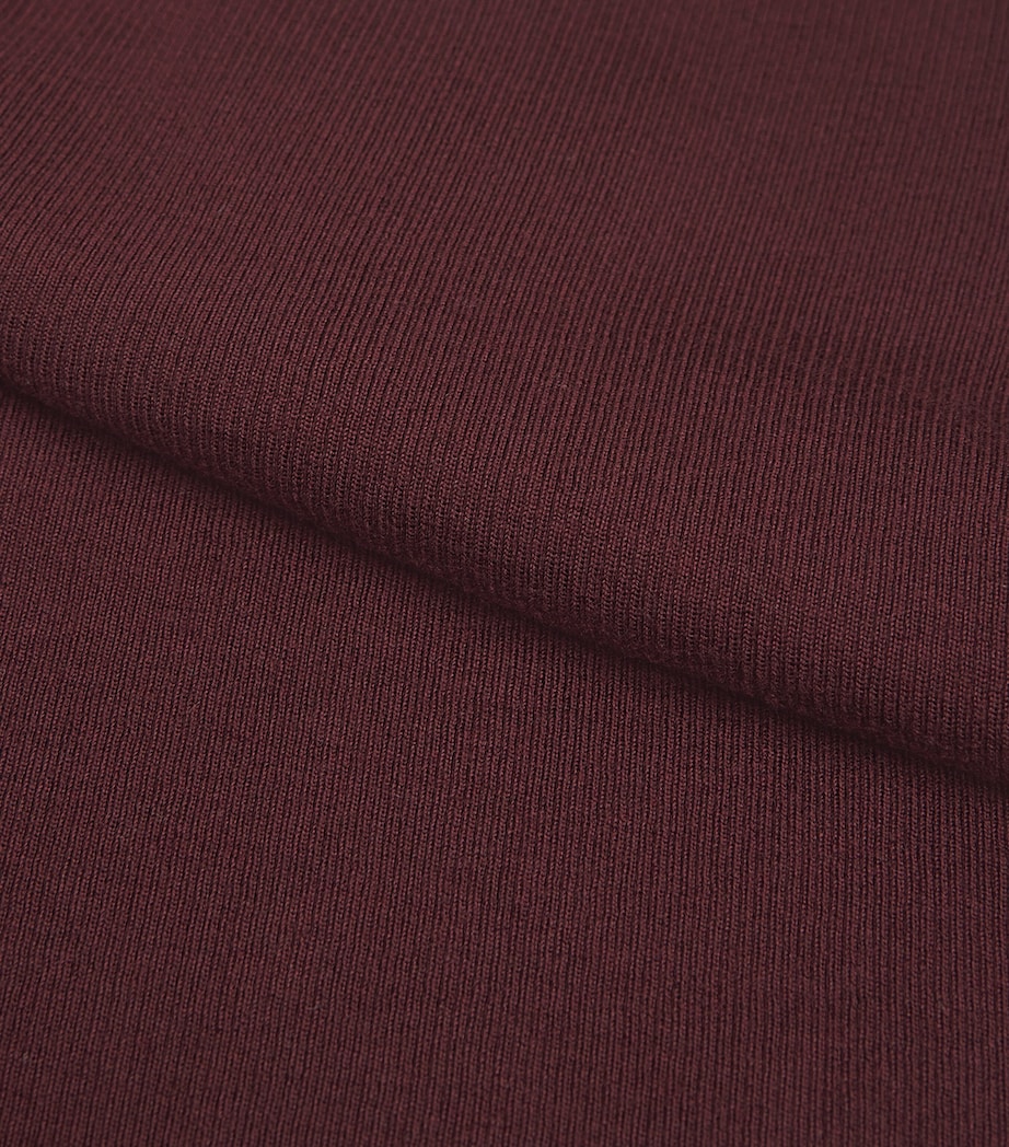 Wool Short-Sleeve Sweater CHERRY Image 5