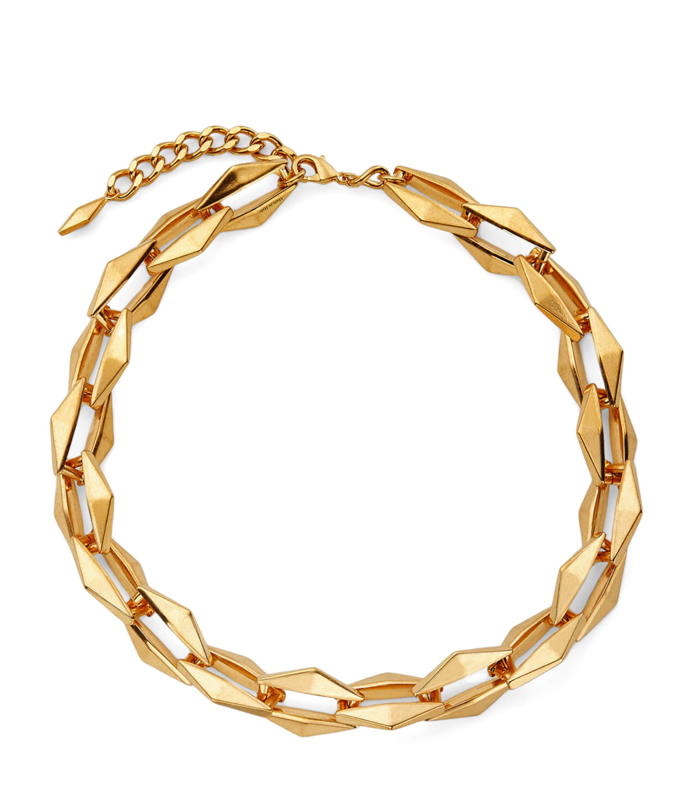 Jimmy Choo Diamond Chain Necklace In Gold
