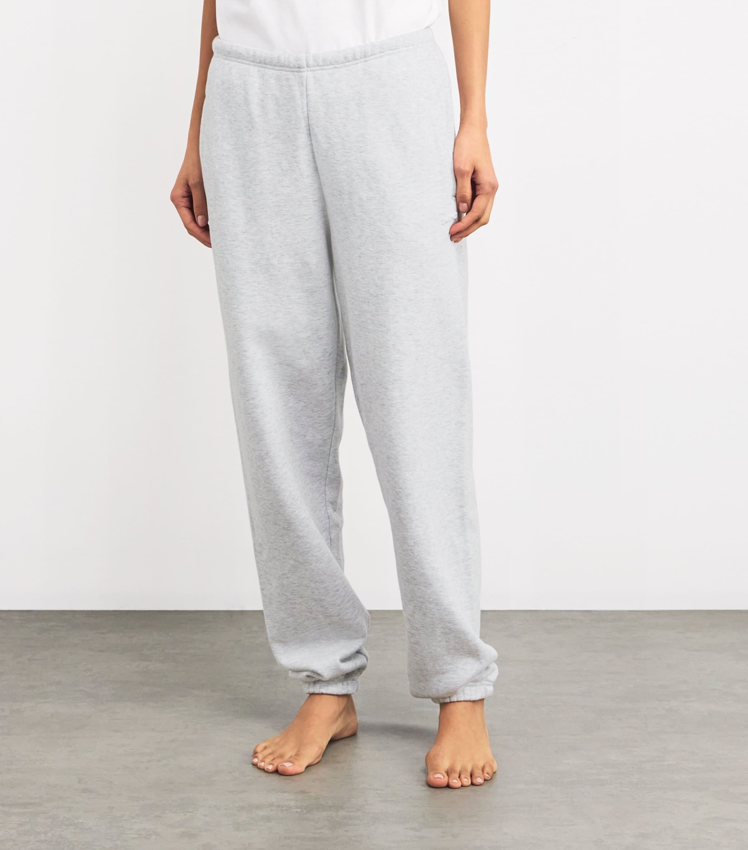 Cotton-Blend Fleece Sweatpants LIGHT HEATHER GREY Image 3