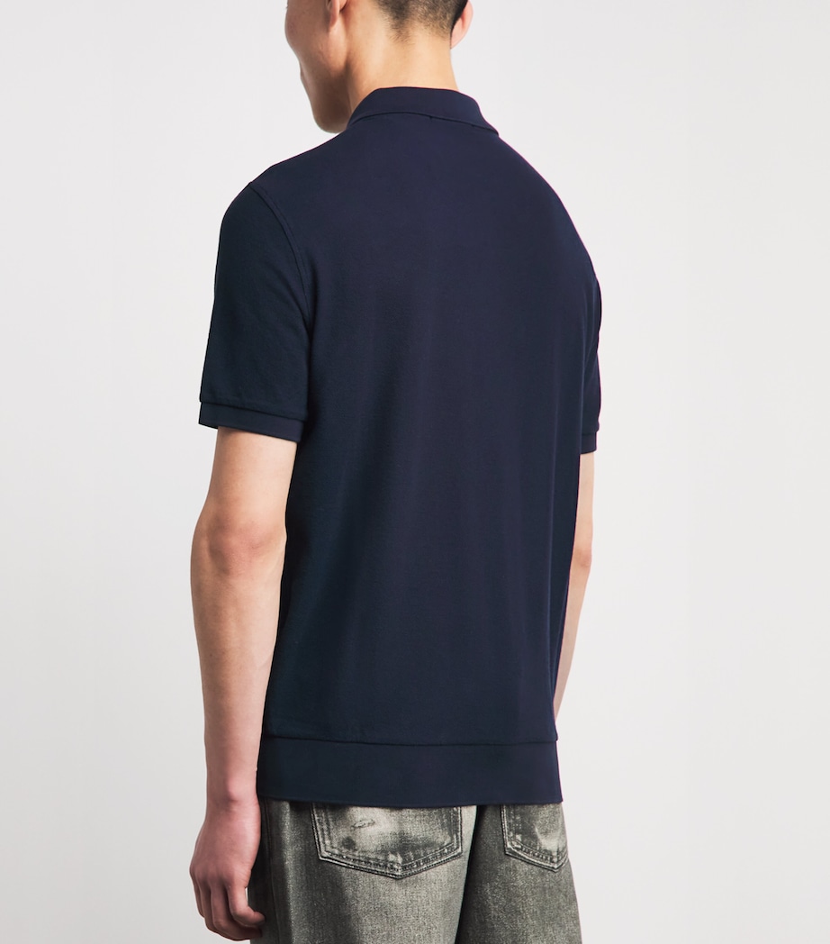 Polo Ralph Lauren Mens Cotton Honeycomb Shirt Aviator Navy Image 5