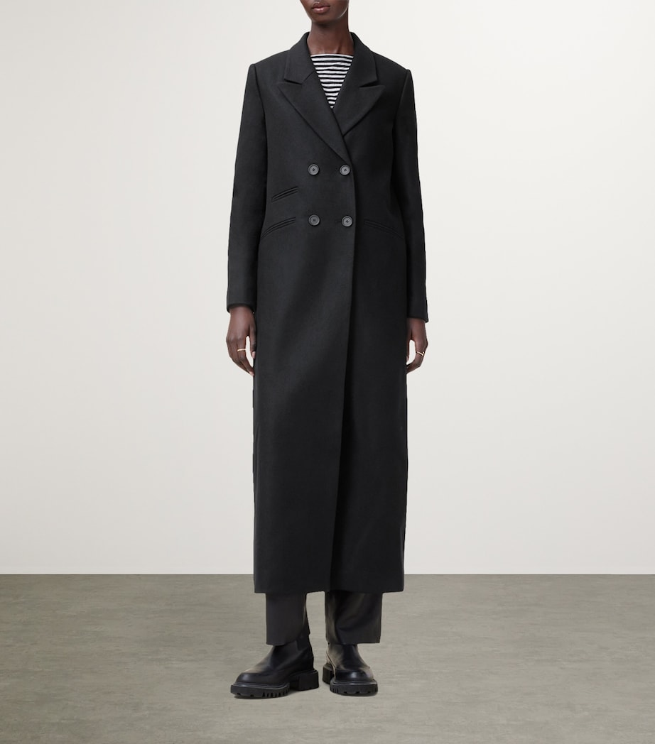 Double-Breasted Ellen Overcoat BLACK Image 2