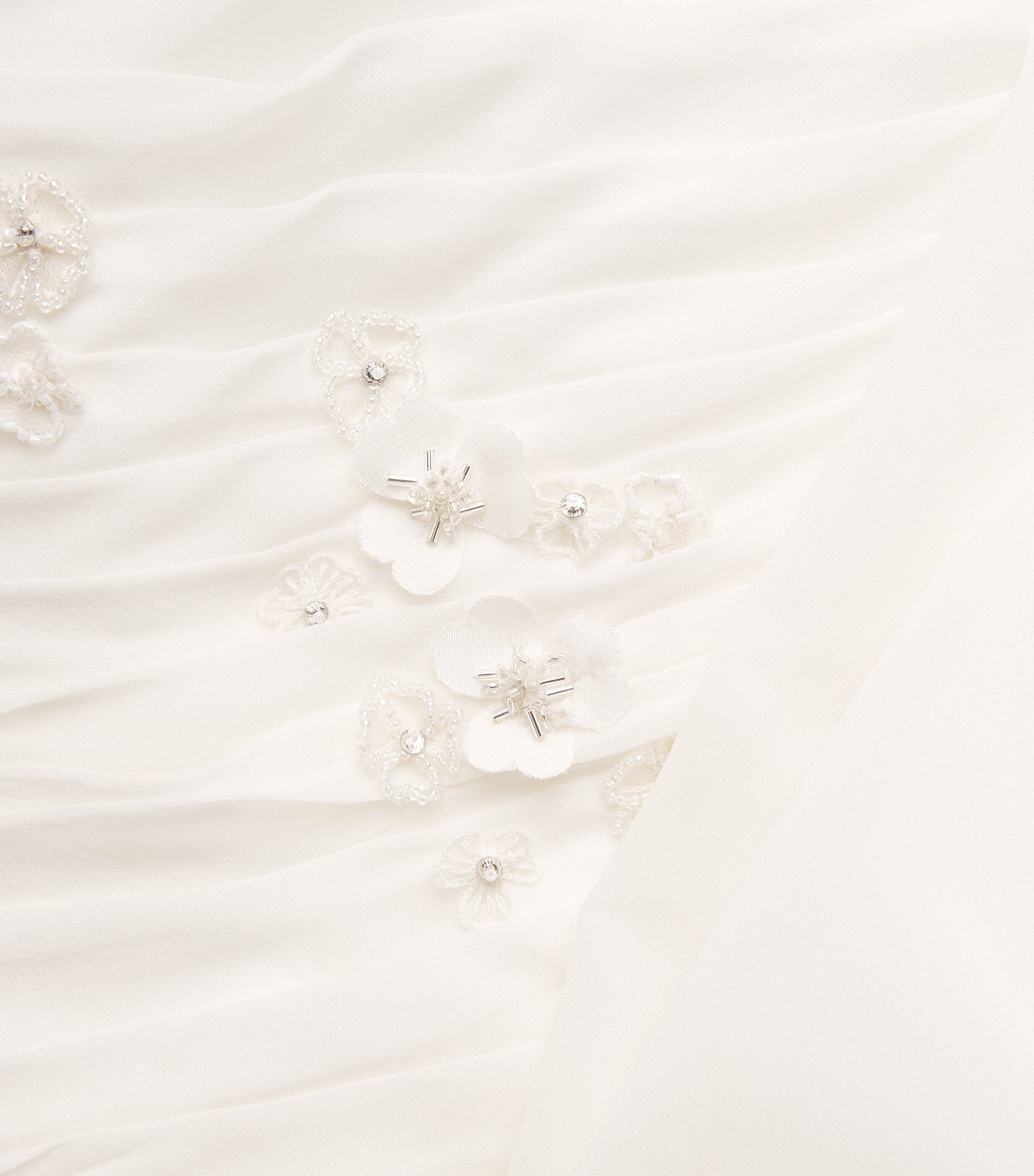 Sandra Mansour Womens Embellished Strapless Gown Ofw White Image 6