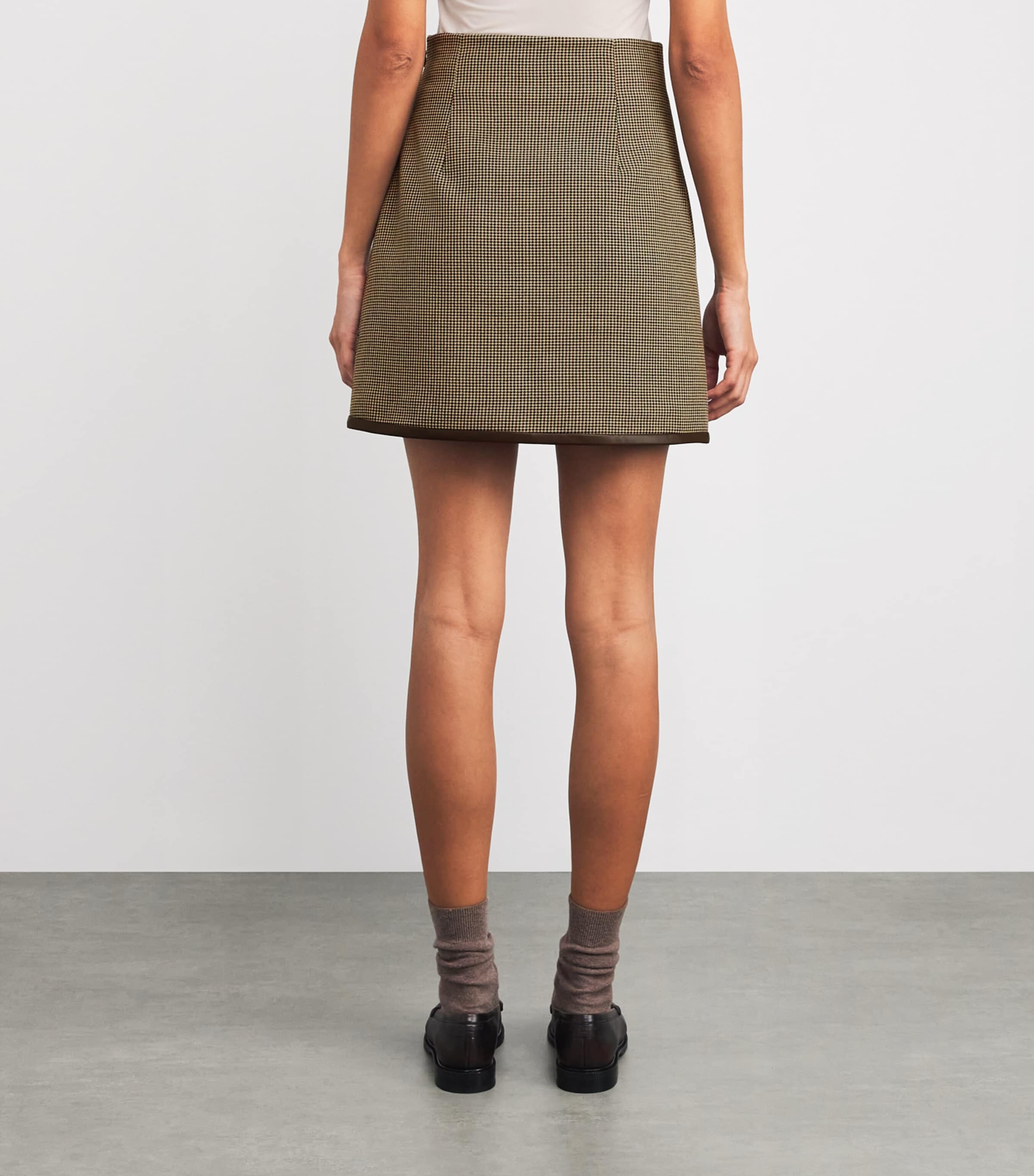 Check Belted Mini Skirt MULTICOLORED Image 4