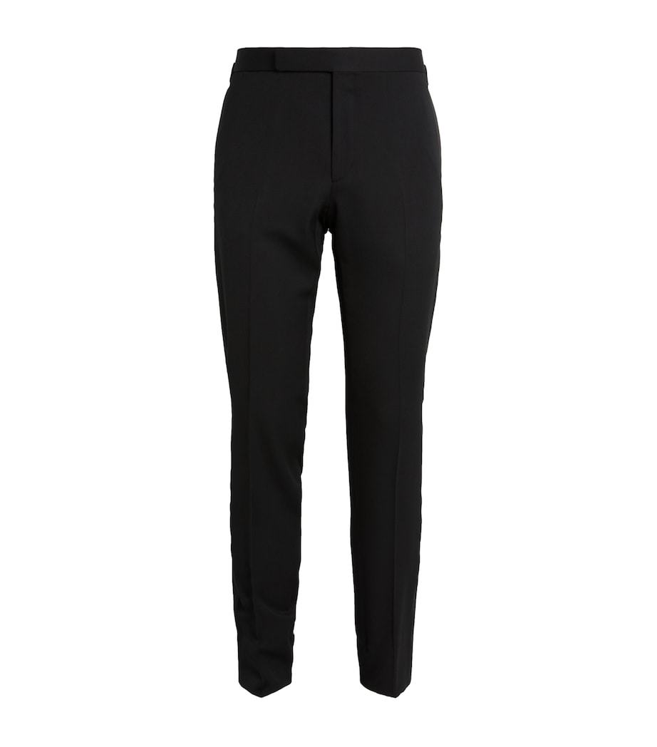 Wool Tuxedo Trousers 001 BLACK Image 1