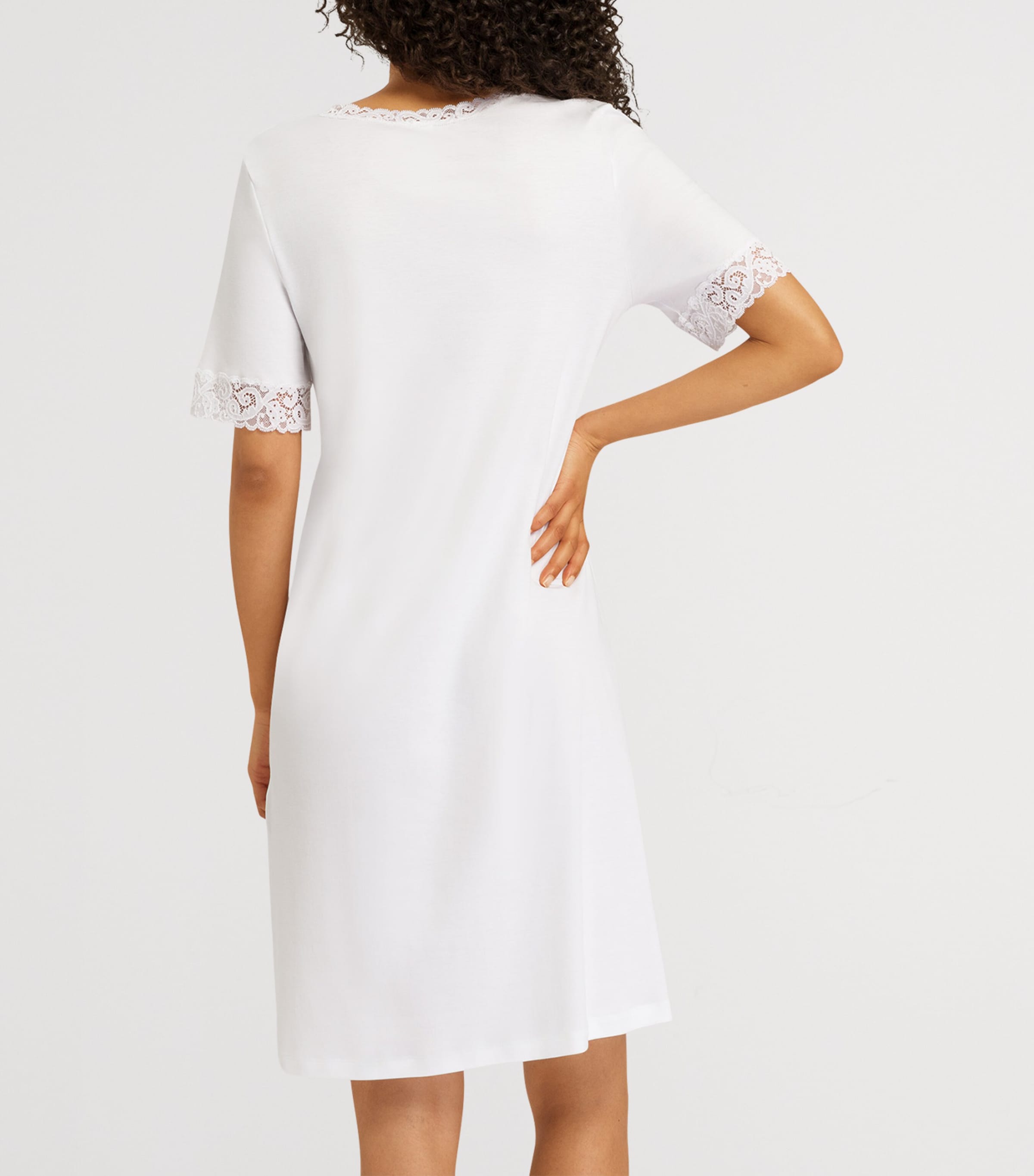 Cotton Lace-Trim Moments Nightdress 0101 Image 4