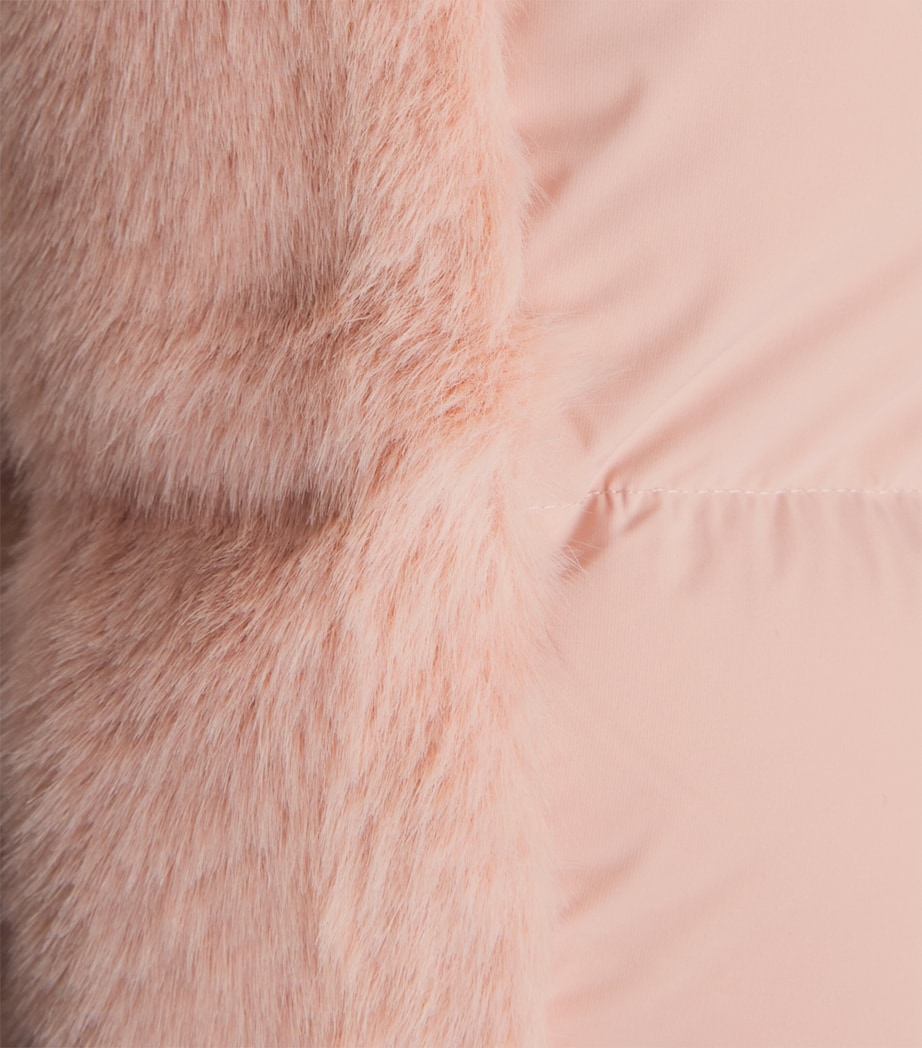 Faux Fur-Trim Cassidy Coat C0681 SEPIA ROSE Image 5