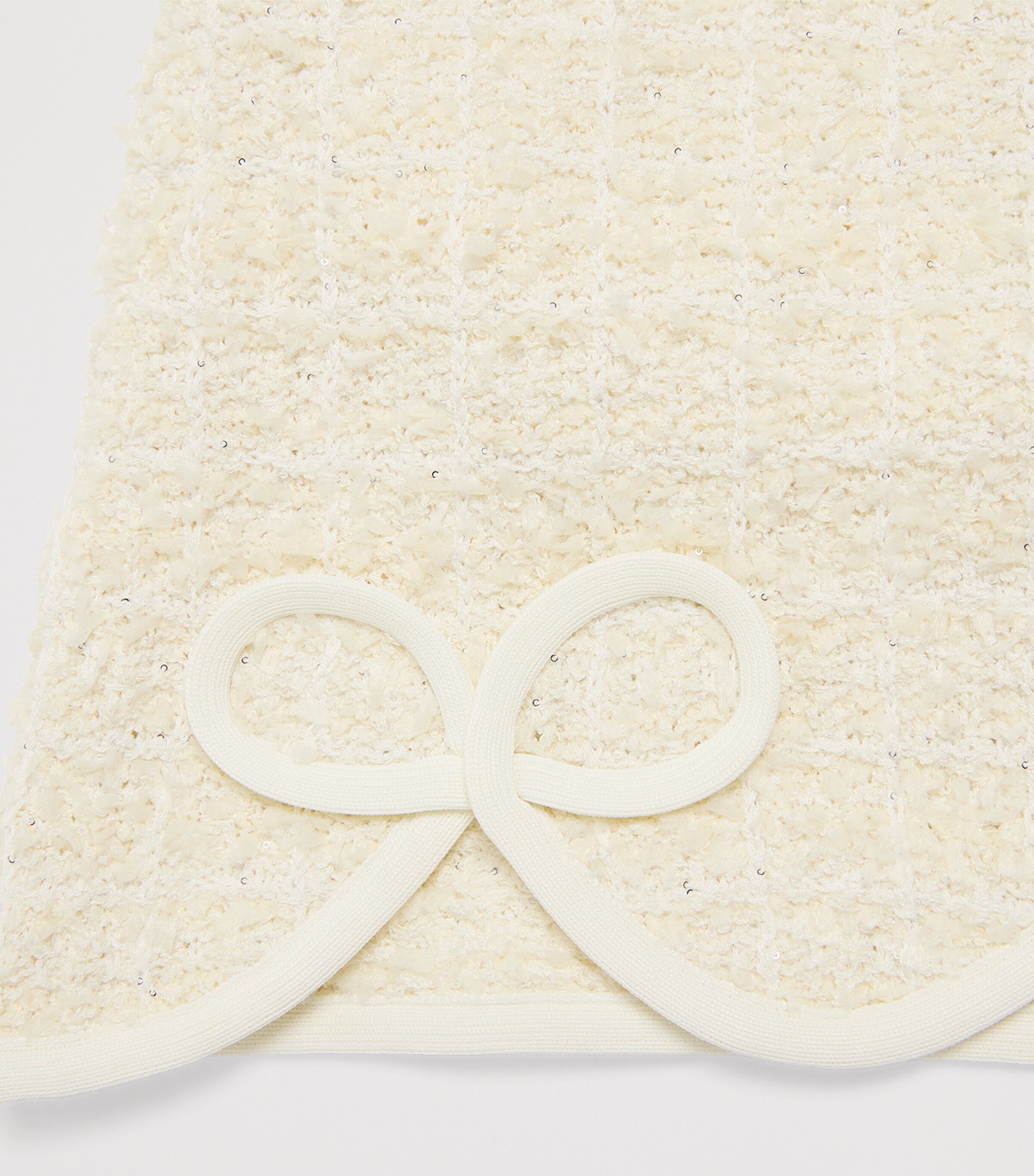 Tweed Textured Knitted Skirt (3-12 Years) CREAM Image 4