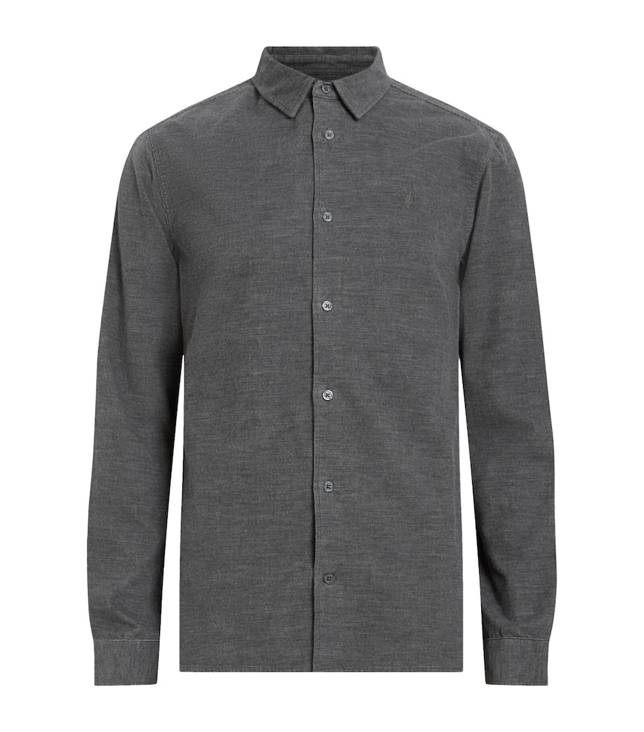 AllSaints Mens Ramskull Lorella Shirt Nite Blue Image 1