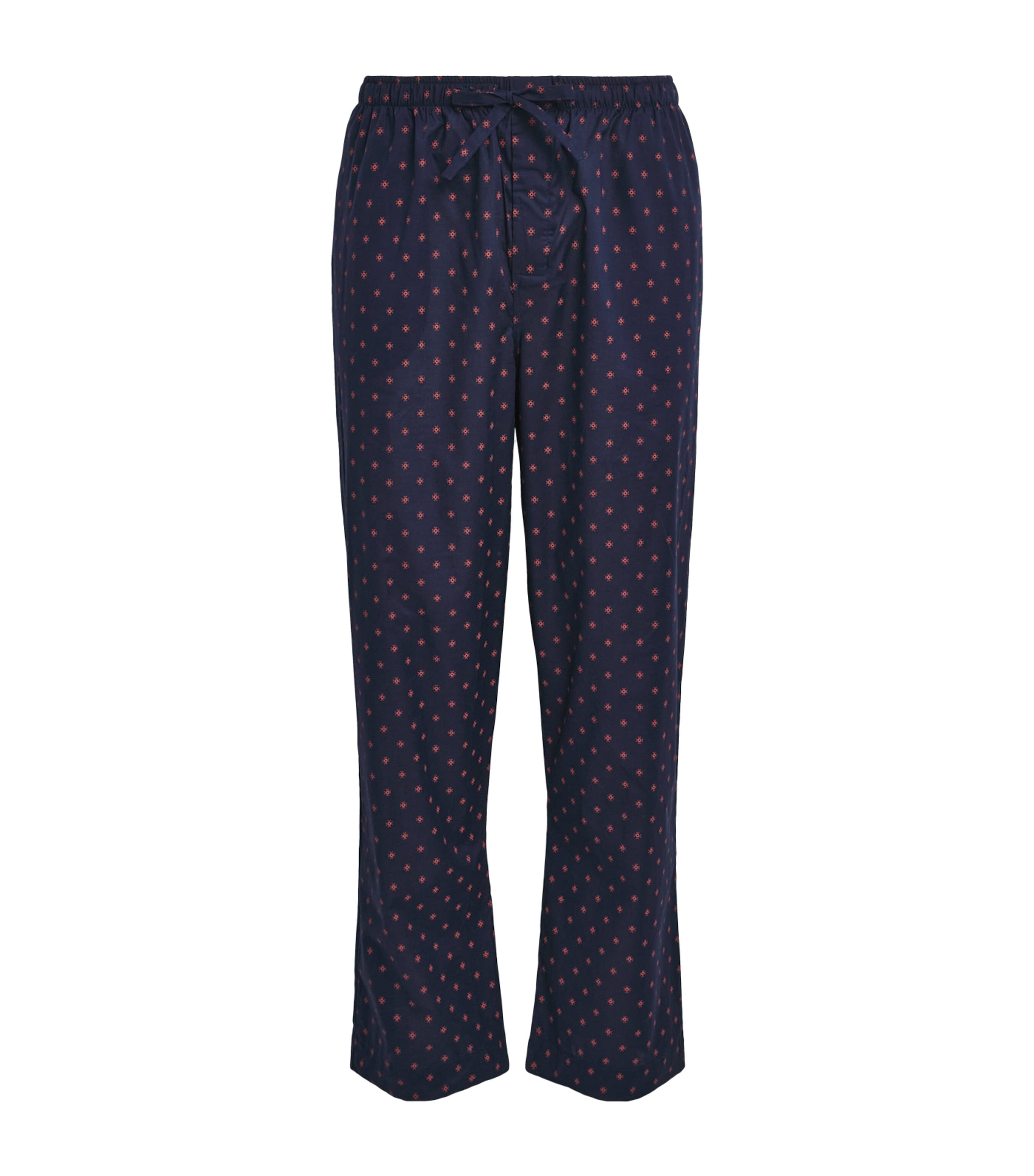 Derek Rose Mens Cotton Nelson Lounge Trousers Nav Image 1