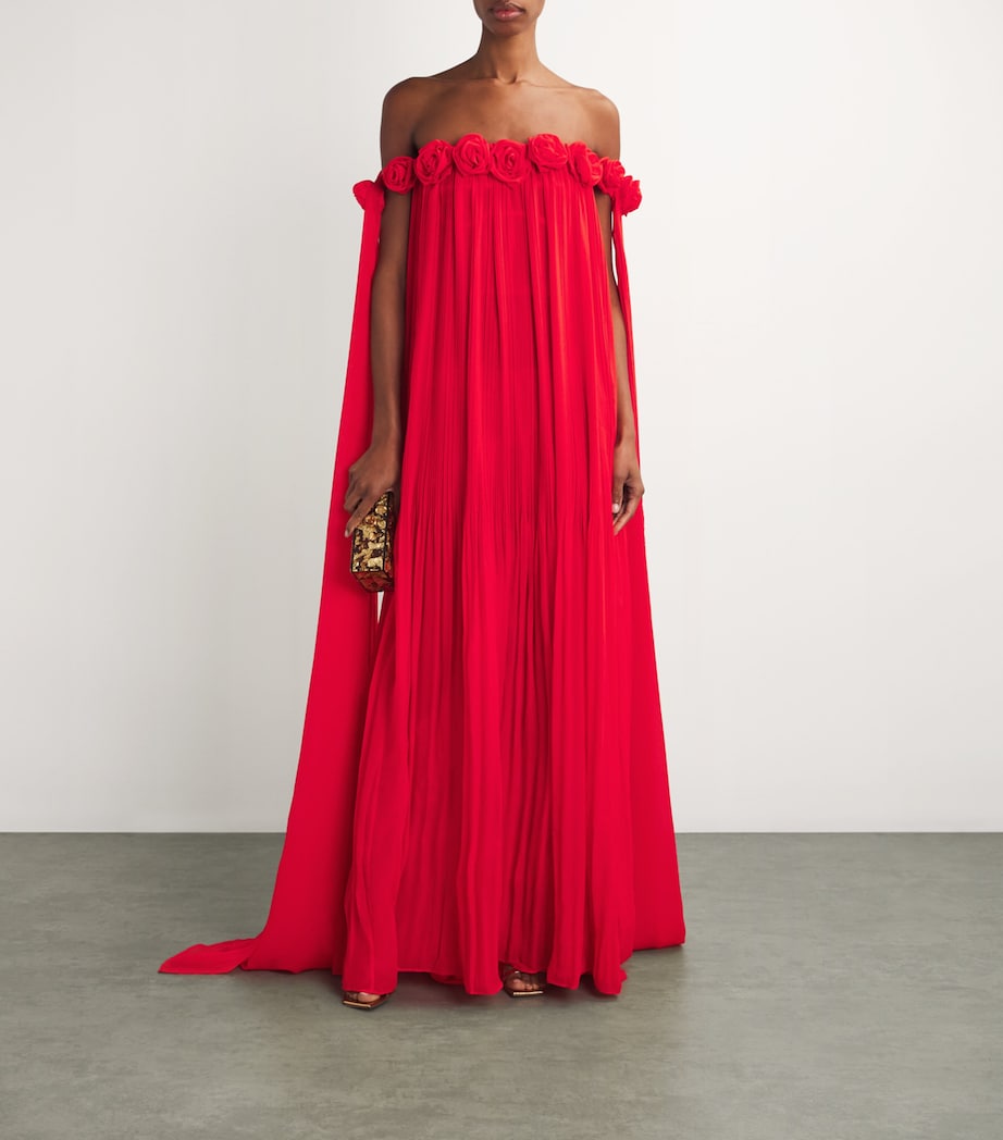 LEO LIN Red Camilla Maxi Dress | Harrods VE LEO LIN Red Camilla Maxi Dress | Harrods VE