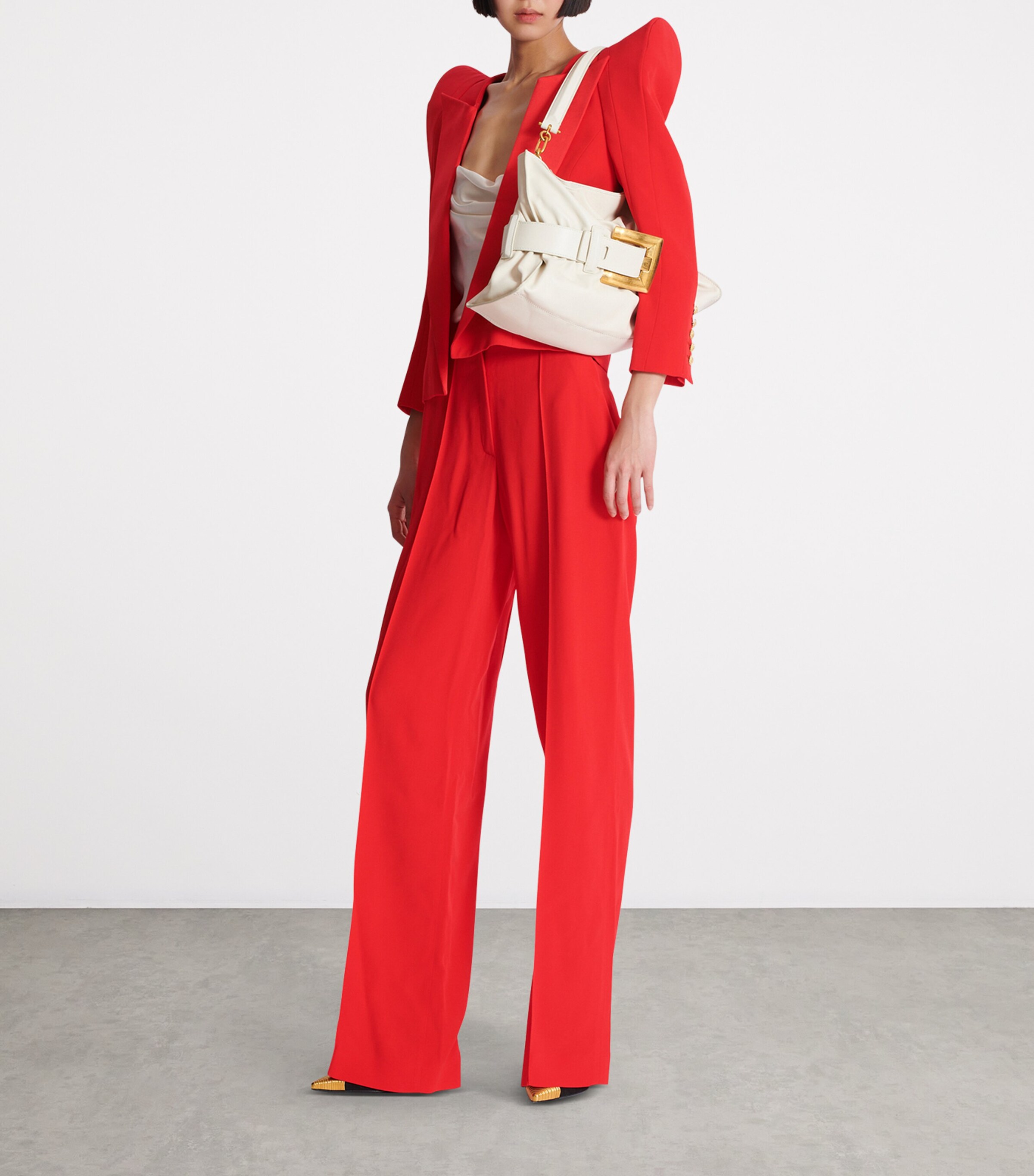 Medium Leather Anthem Shoulder Bag 0DA CREME Image 6