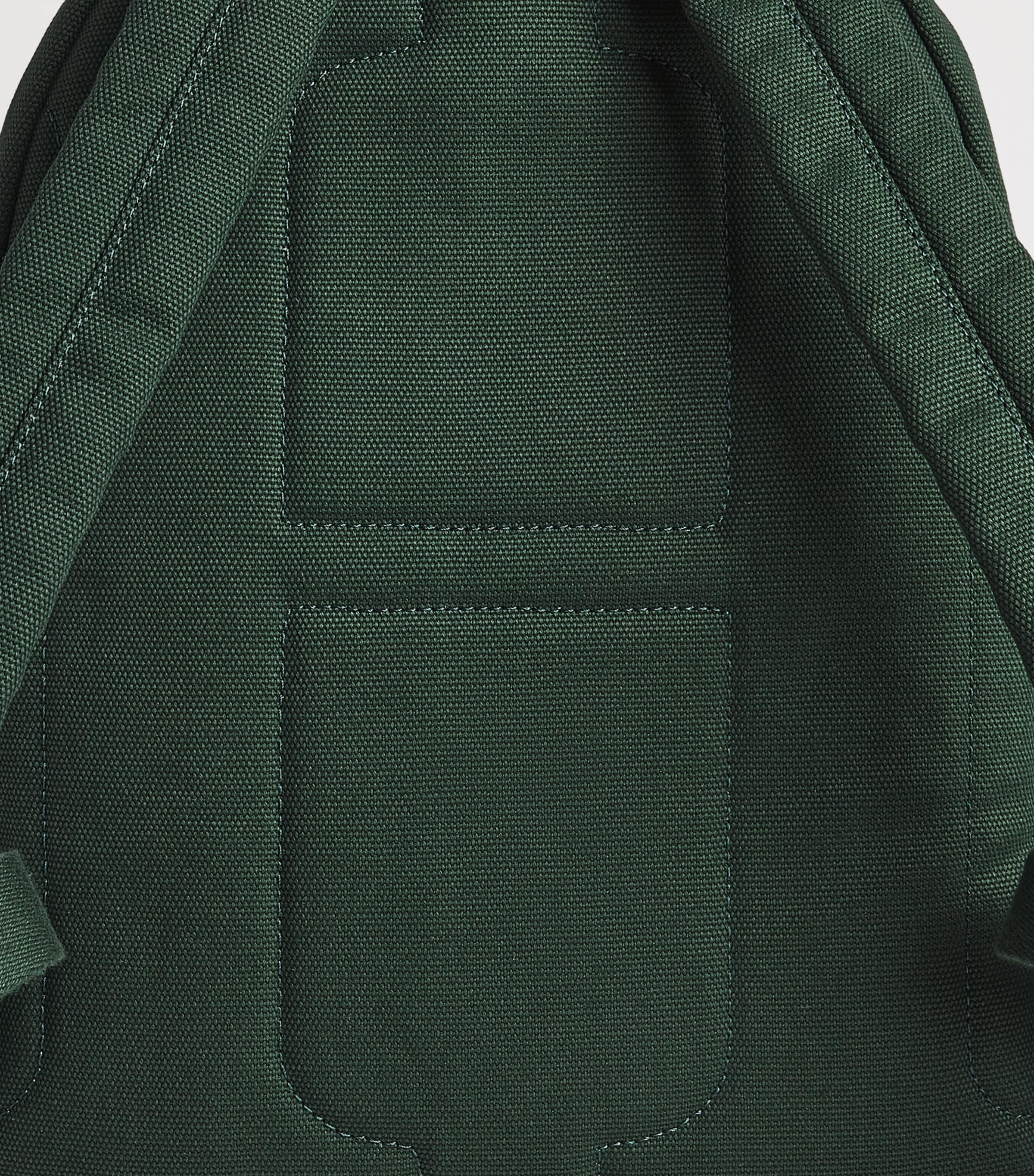 Harrods Cotton Embroidered Emblem Backpack Harrods Green Image 3