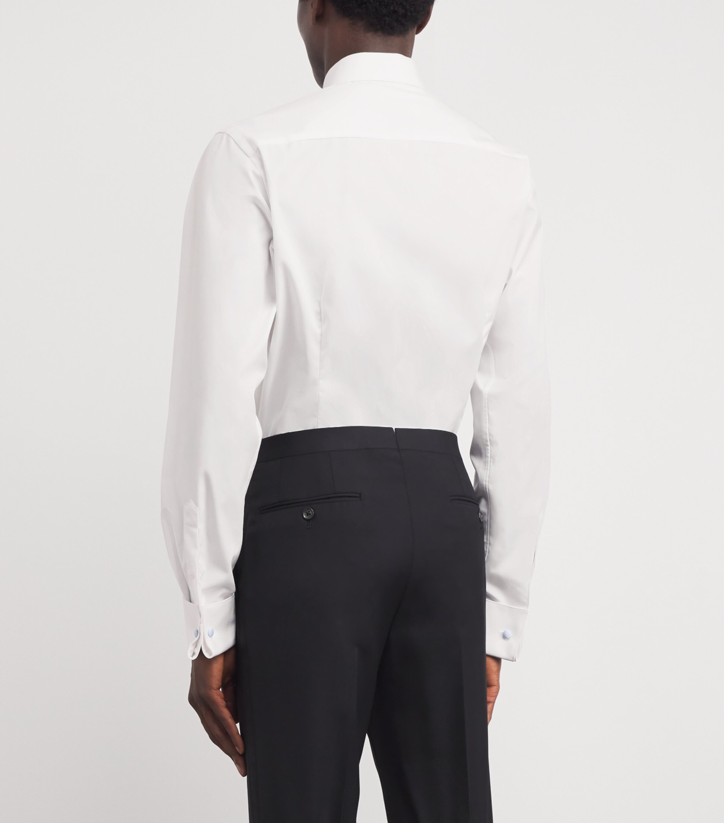 Pique-Front Contemporary Fit Shirt 00 WHITE Image 4