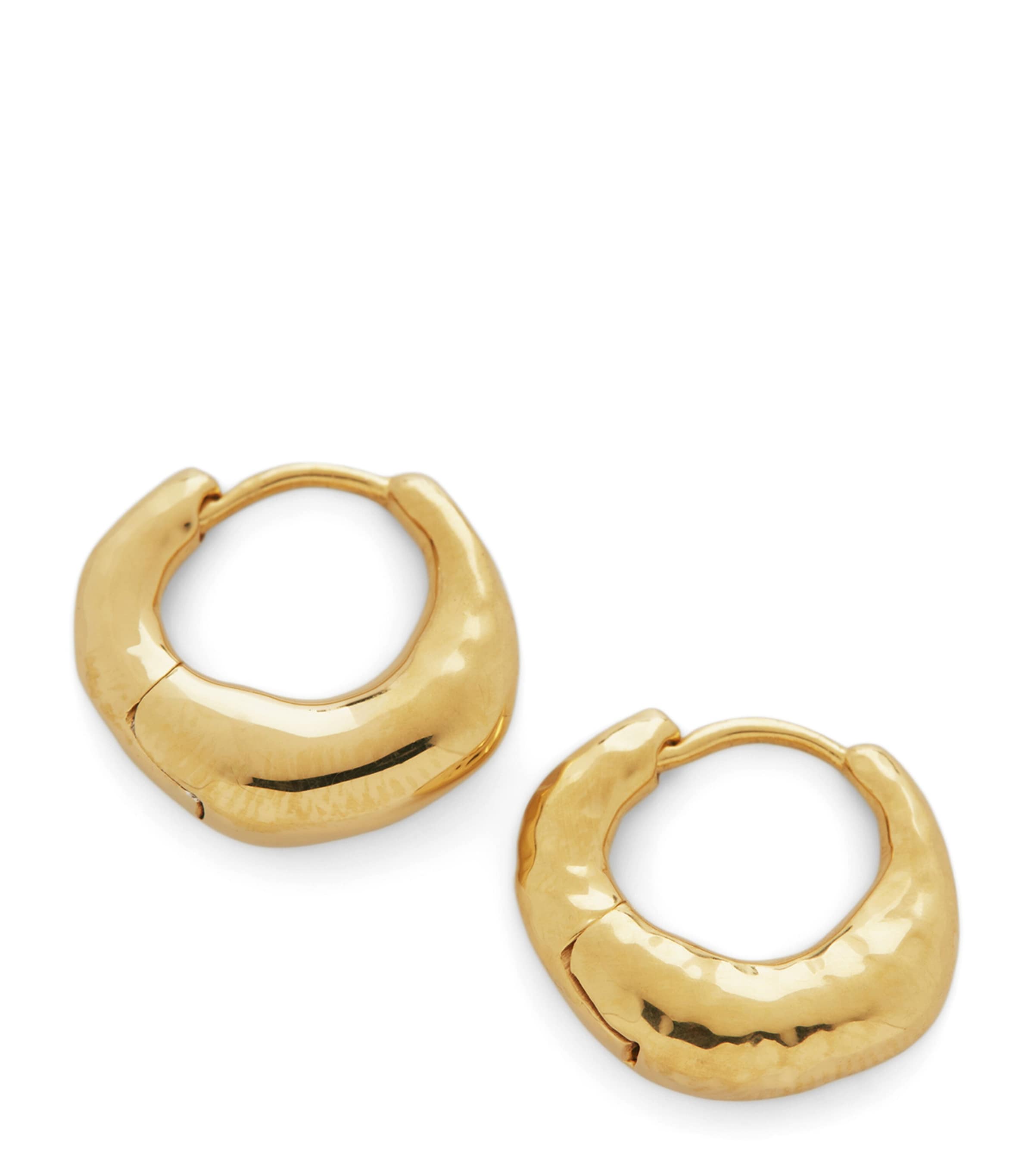 Monica Vinader Gold Vermeil Deia Huggie Earrings In Gold