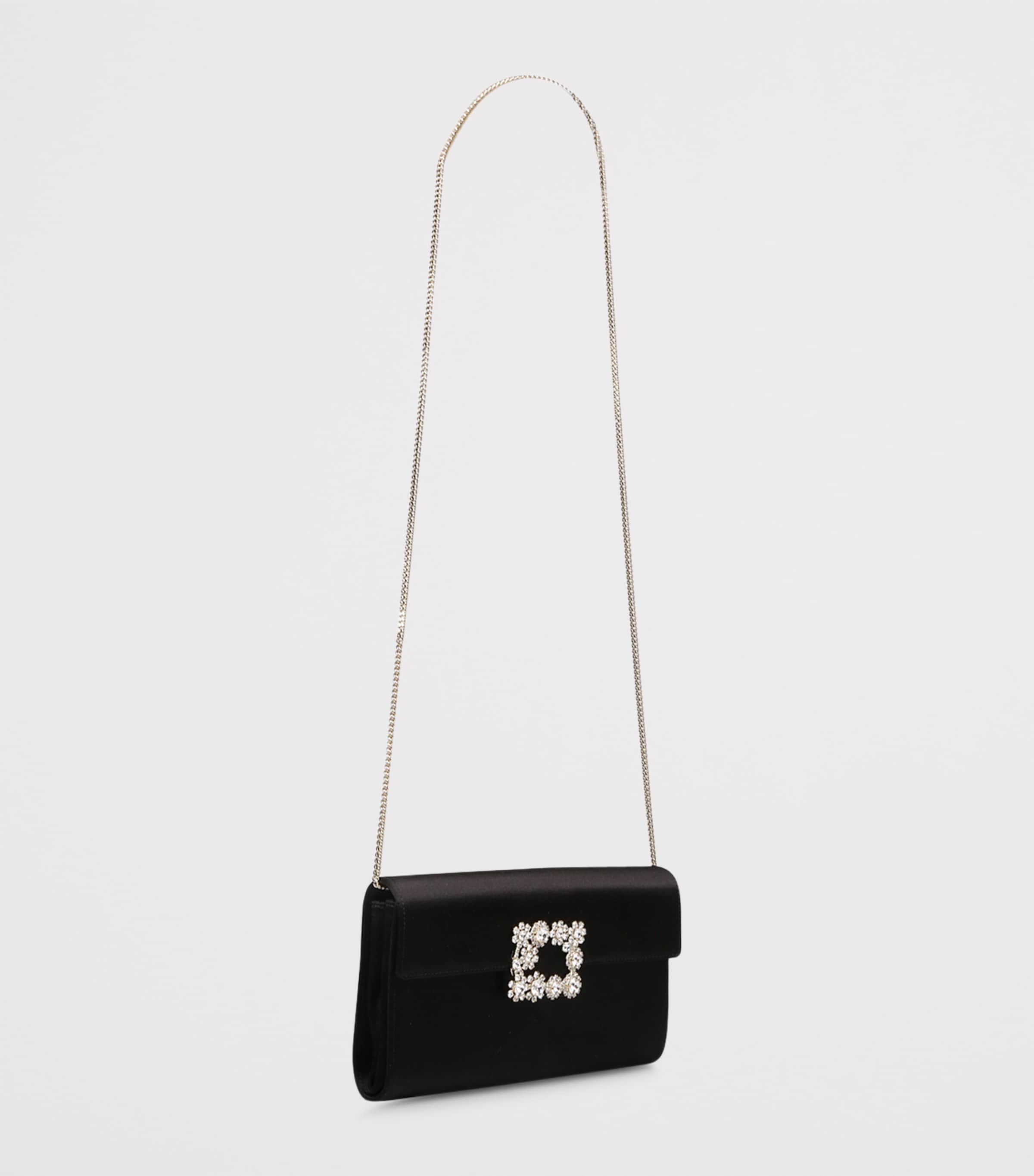 Satin Efflorescence Envelope Clutch Bag BLK/OTHER Image 4