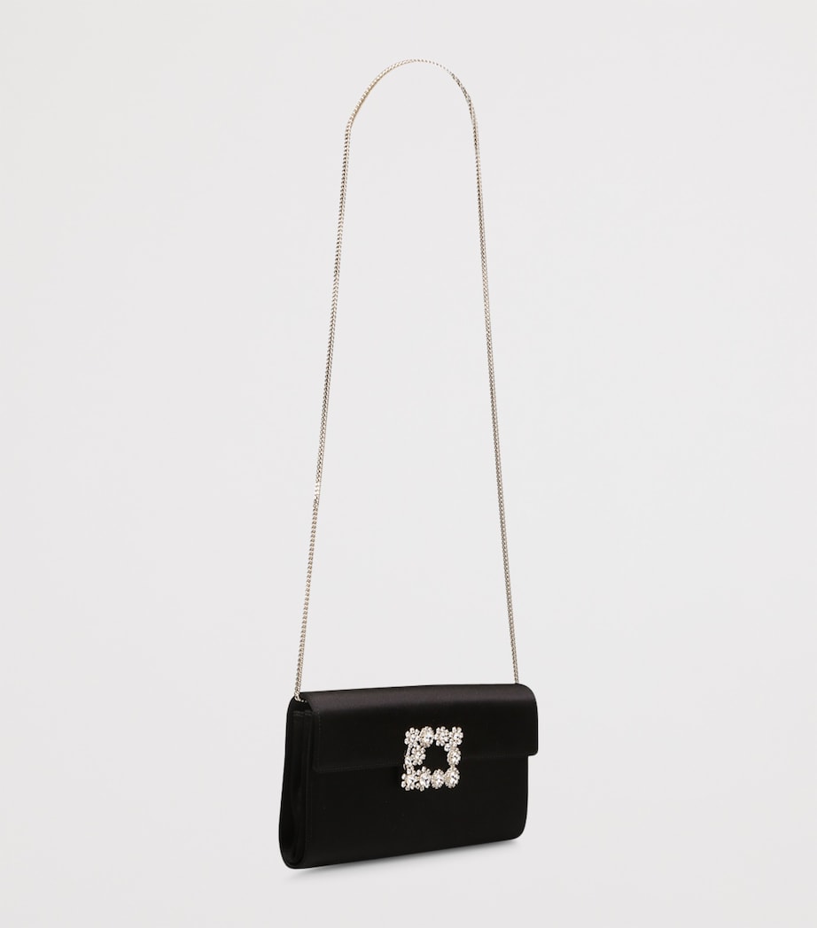 Satin Efflorescence Envelope Clutch Bag BLK/OTHER Image 4