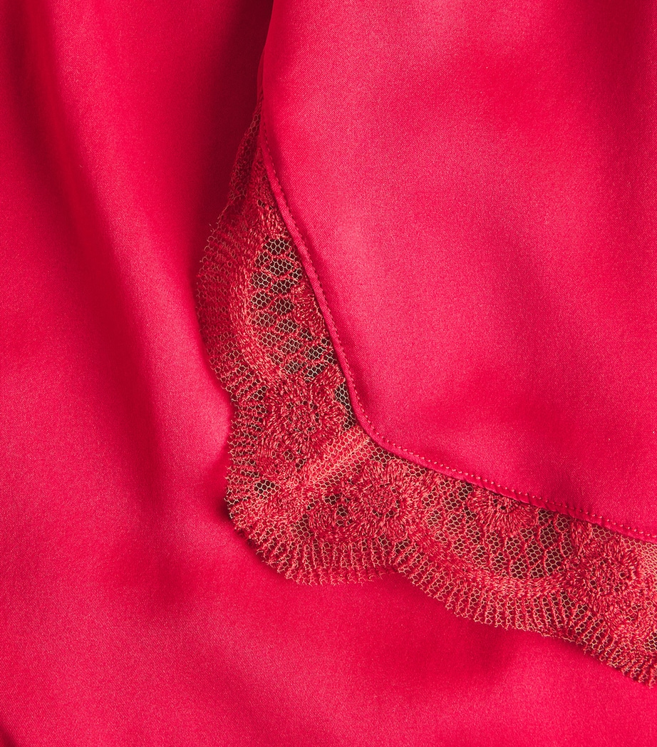 Simone Perele Womens Silk-Blend Love Me Shorts Opera Red Image 6
