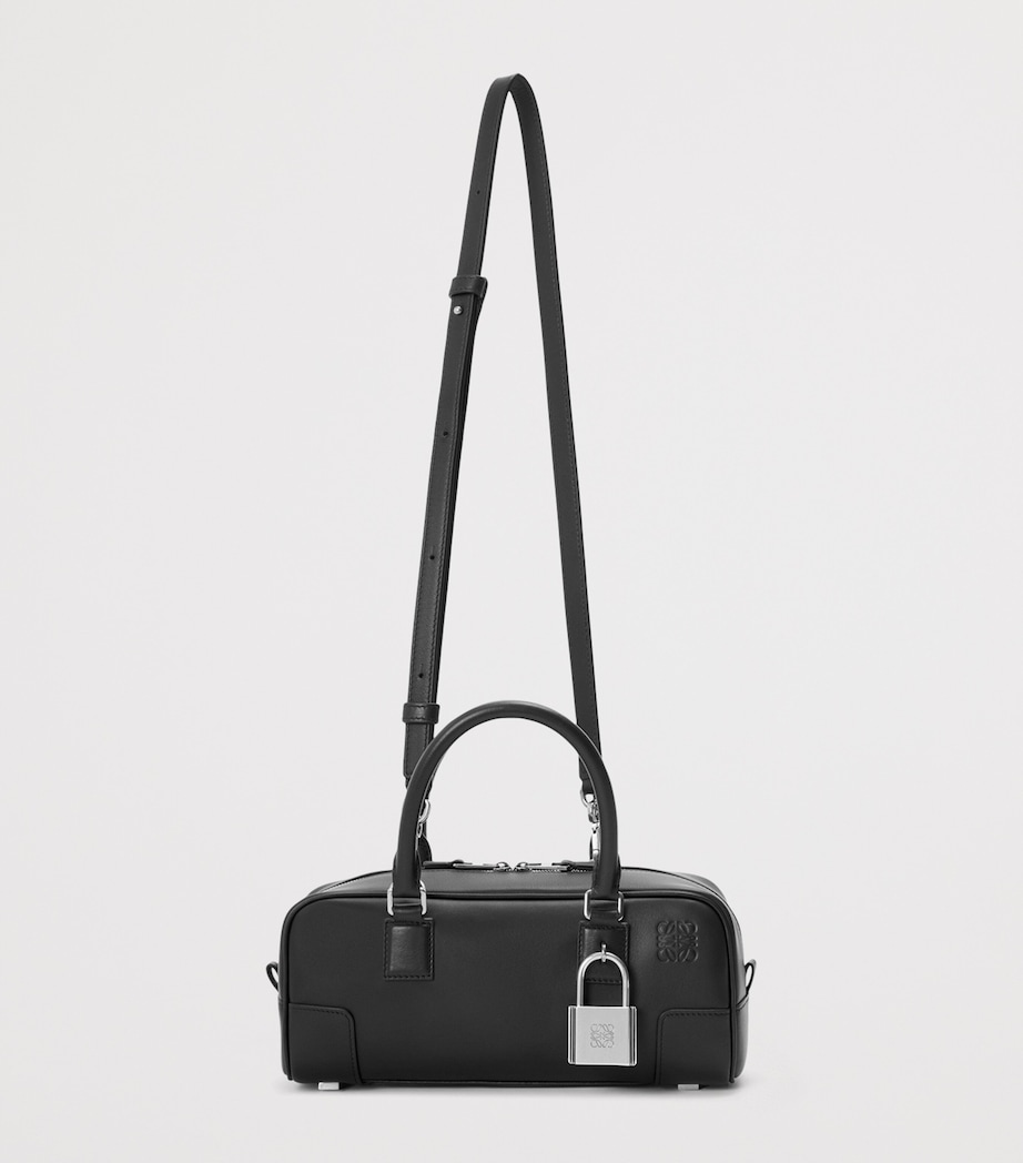 Leather Amazona 23 Top-Handle Bag BLACK Image 5