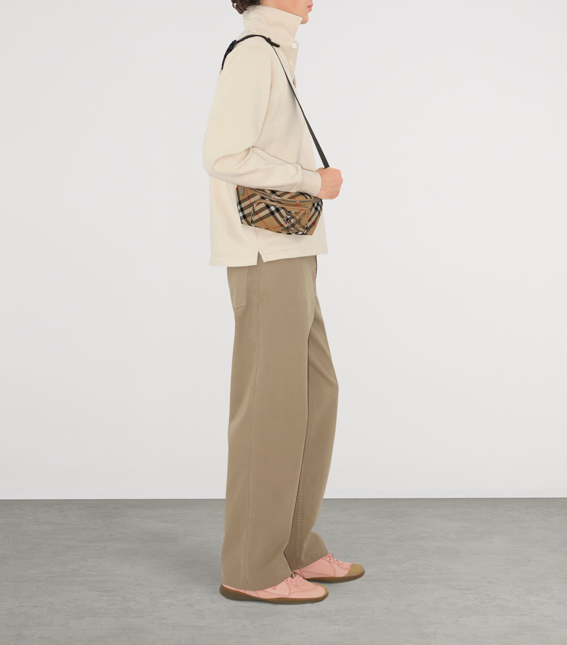 Small Check Belt Bag SAND Image 2