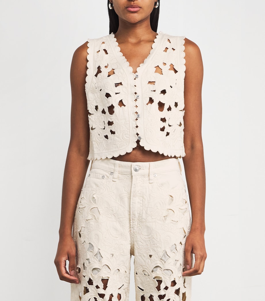 Cut-Out Coralie Vest ECRU Image 3