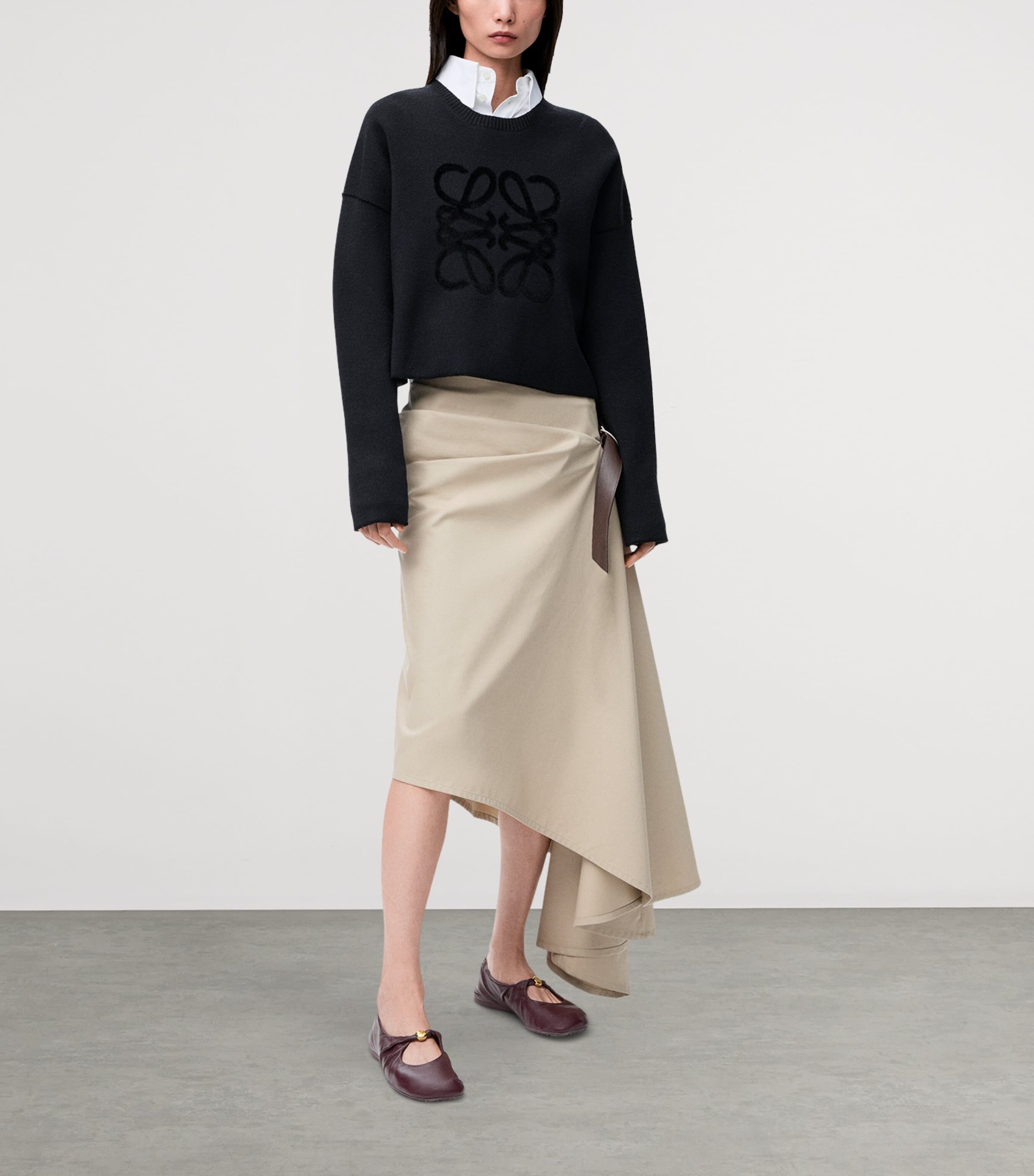 Wool-Blend Anagram Sweater BLACK Image 2