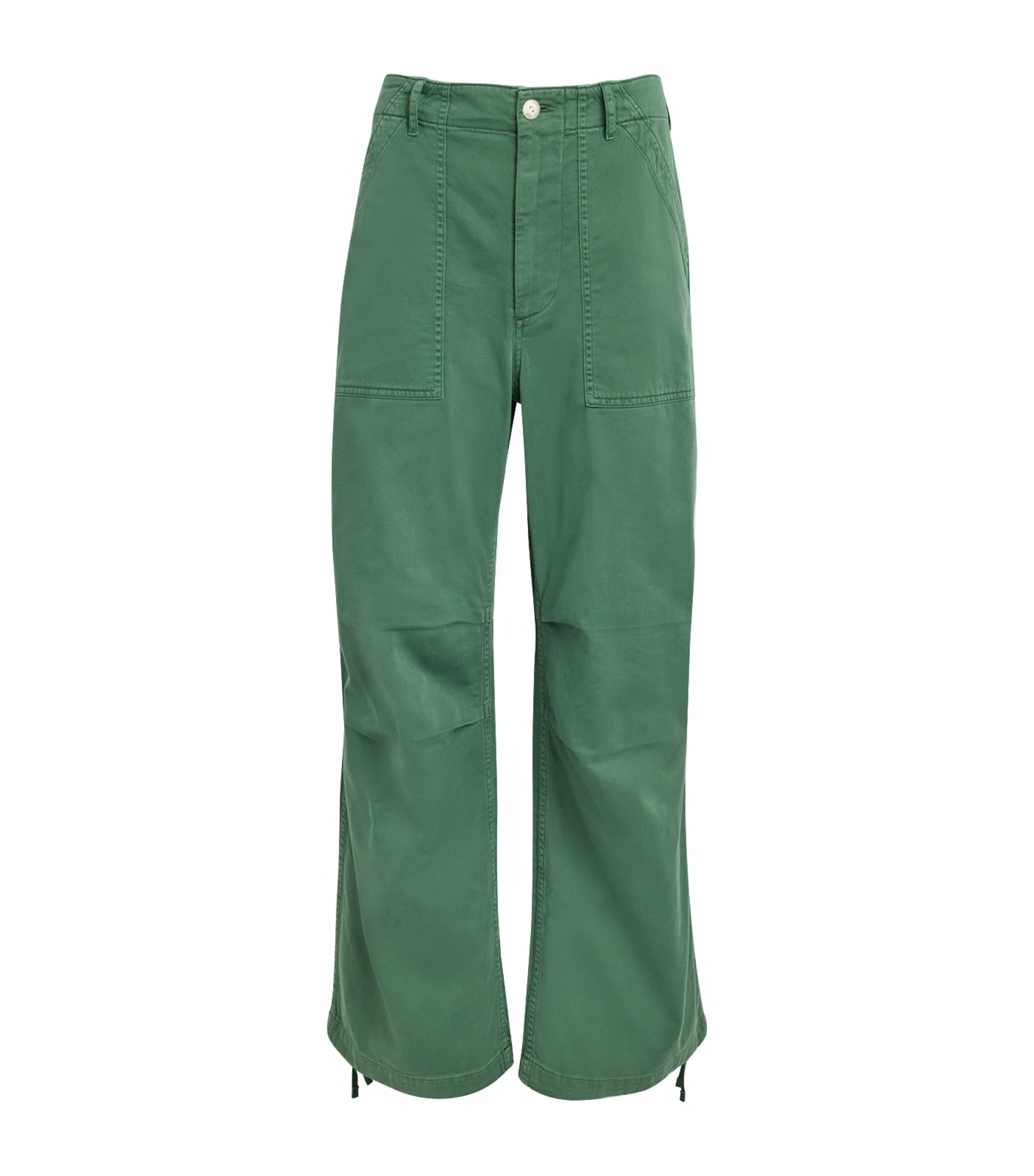 Rag & Bone Elasticated Ankles Tapered Trousers In Green