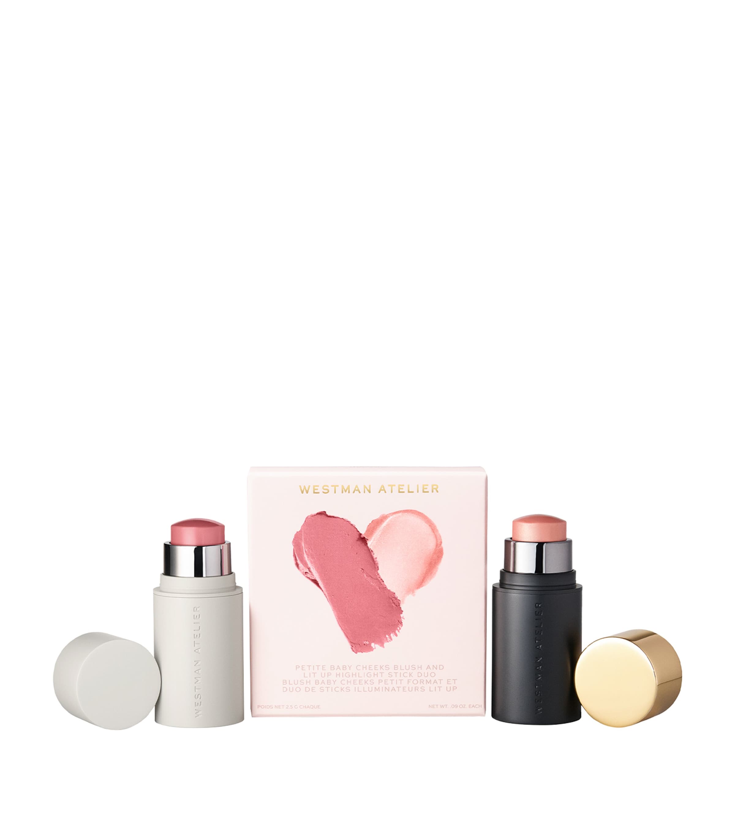 Westman Atelier Baby Cheeks Blush and Lit Up Highlighter Duo Image 1