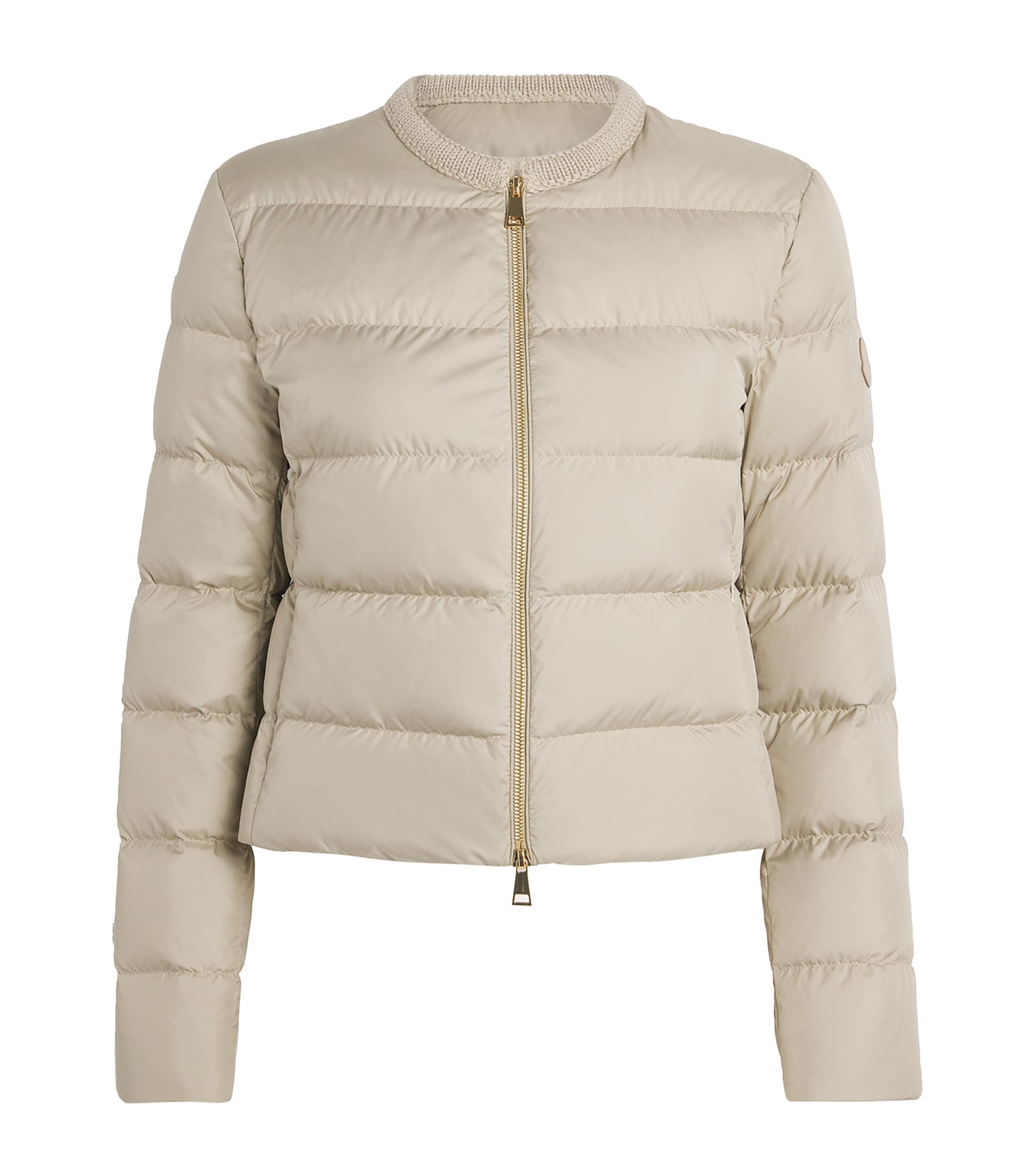 Moncler Wool-trim Mauvezin Puffer Jacket In Neutral