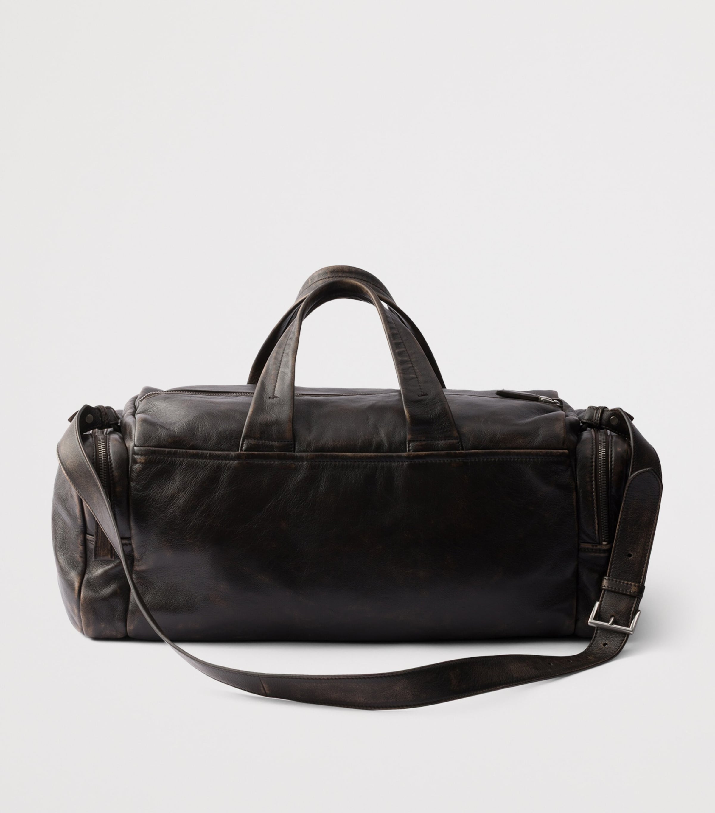 Prada Nappa Lambskin Duffle Bag Brown Image 3