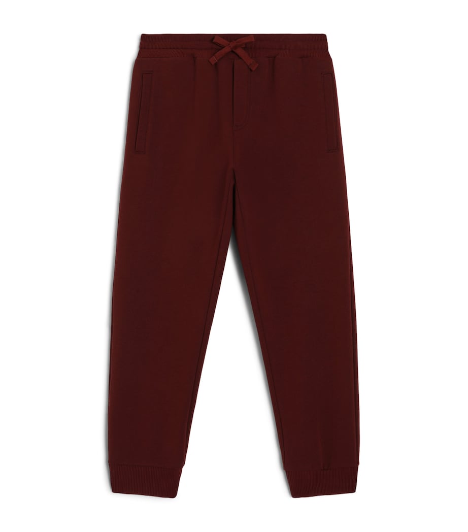 Dolce&Gabbana Kids Cotton Jersey Sweatpants (8-14 Years) Bordeaux Image 1