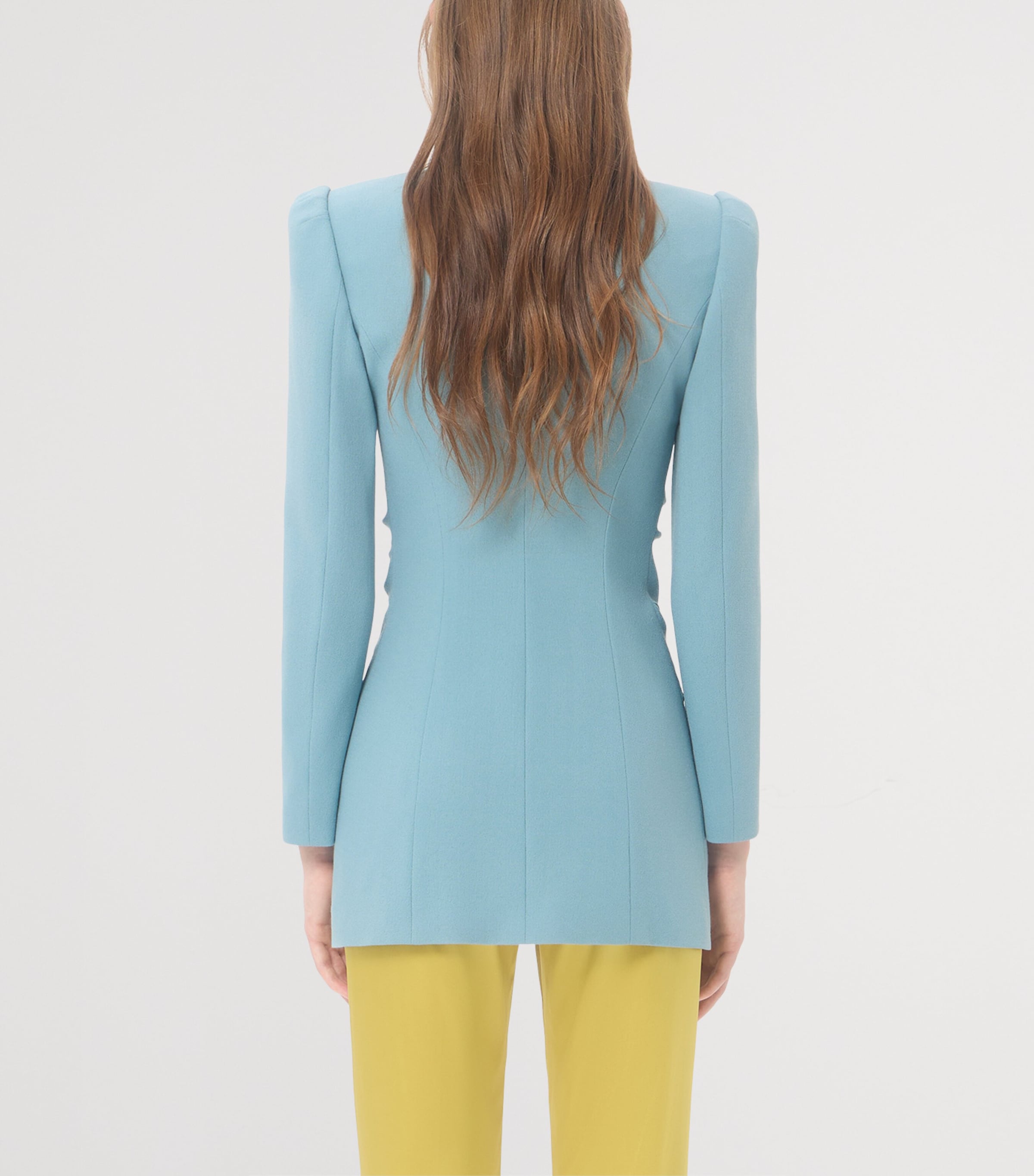 Virgin Wool Ruched Jacket FKY Image 4