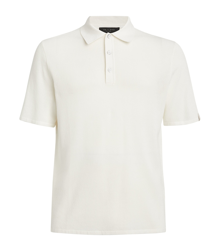 Mesh Harvey Polo Shirt IVORY Image 1