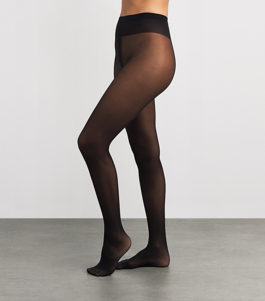 Individual Crystal Seam 20 Tights 8361 BLACK/JET Image 2