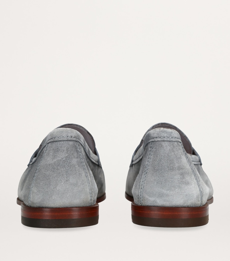 Suede Carlo Penny Loafers PALE BLUE Image 2