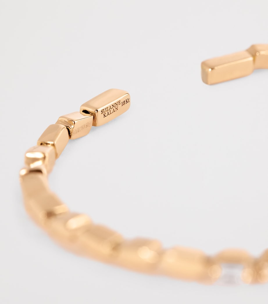 Rose Gold and White Diamond Bold Bangle 18K RG/WD Image 5